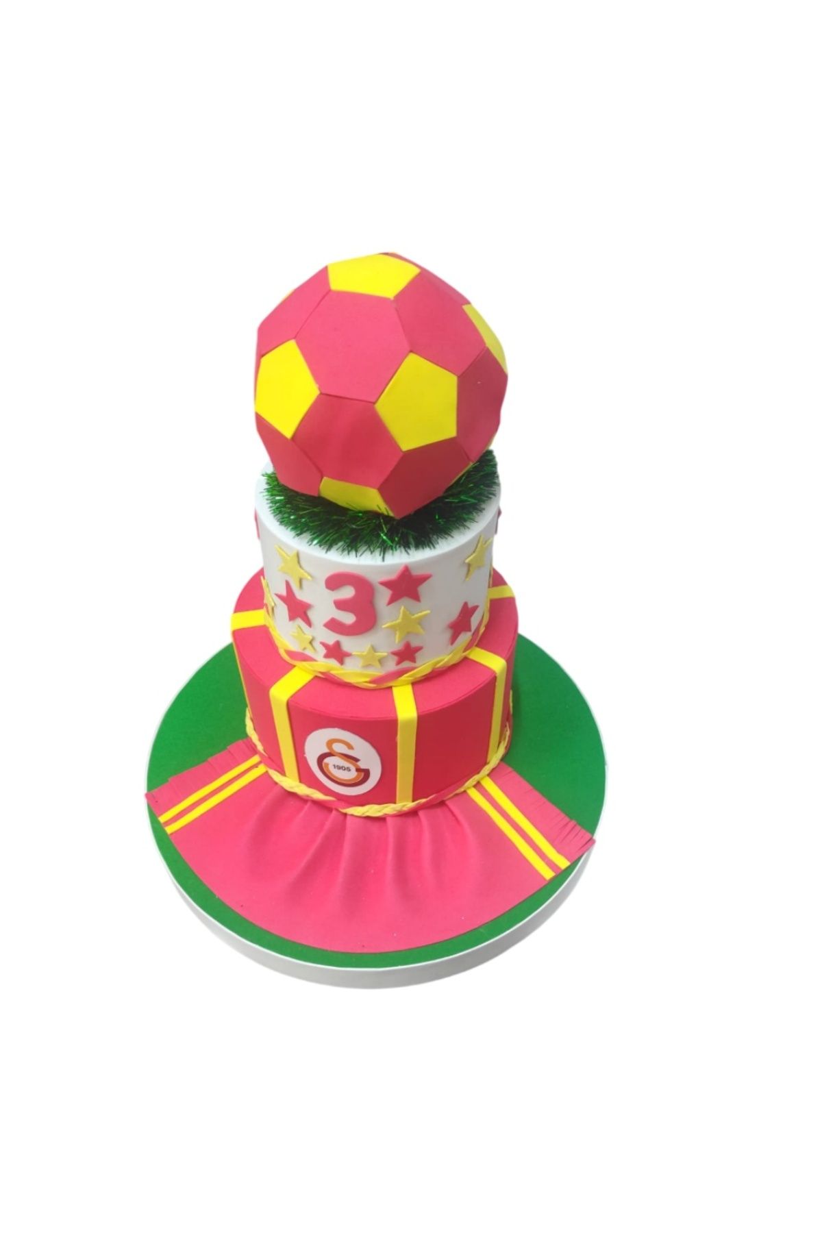 bizdenpastacılık Galatasaray Futbol Topu Maket Pasta KIRMIZI TOP