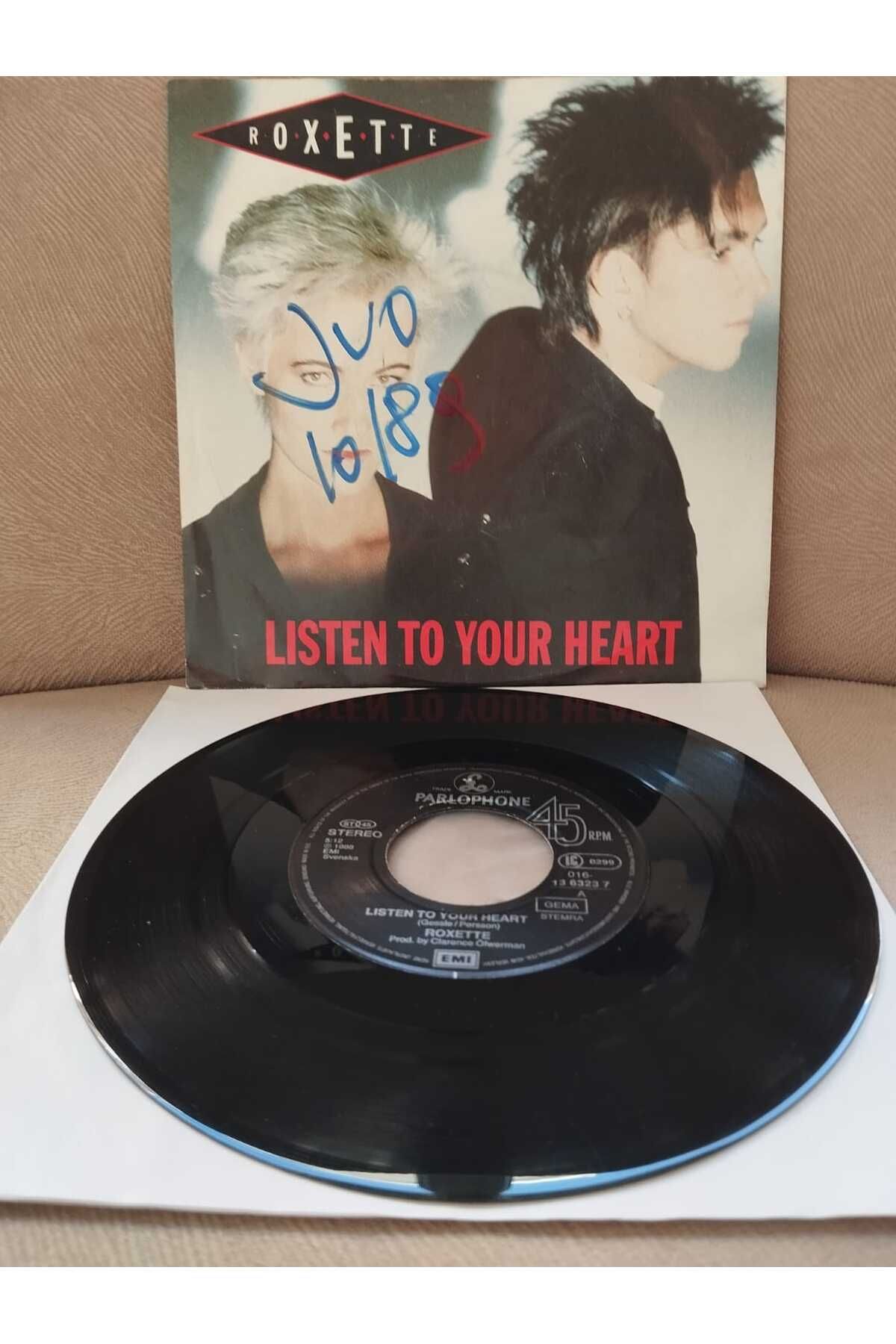 Plakperest ROXETTE - Listen To Your Heart - 1988 Almanya Basım 45lik Plak-2.EL
