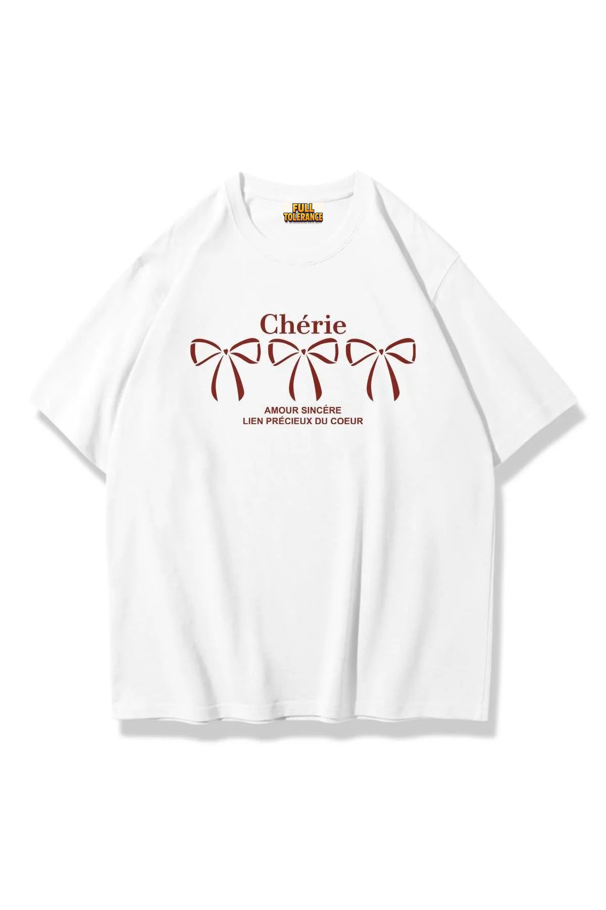FULL TOLERANCE Kadın Cherıe Baskılı Oversize T-shirt