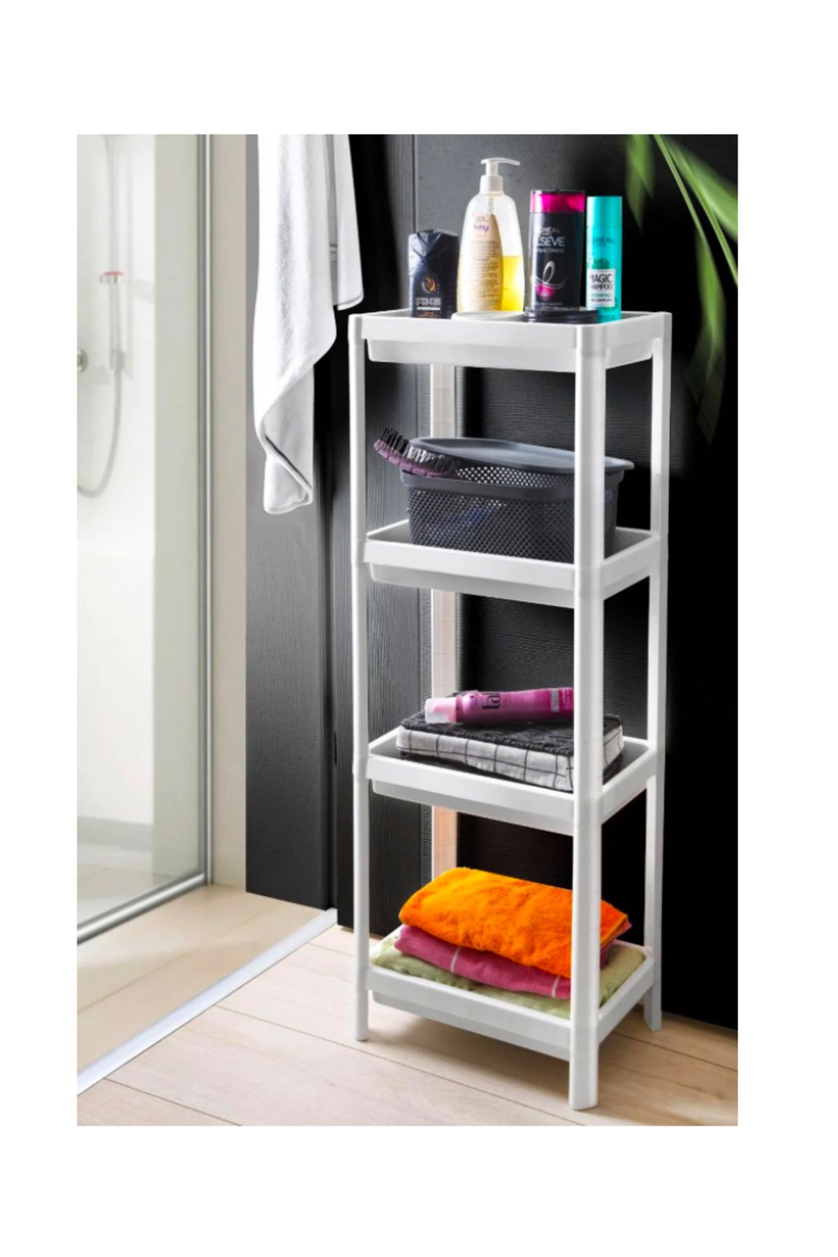 CeysHOME 4 katlı çok amaçlı banyo mutfak düzenleyici raf