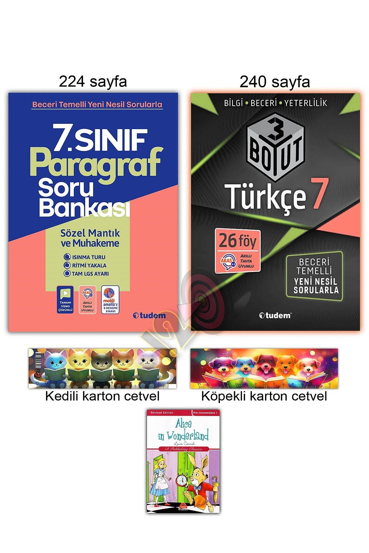 Tudem Yayınları 7. Sınıf Paragraf Soru Bankası Yeni Nesil Beceri Temelli 3 Boyut Bilgi Yeterlilik