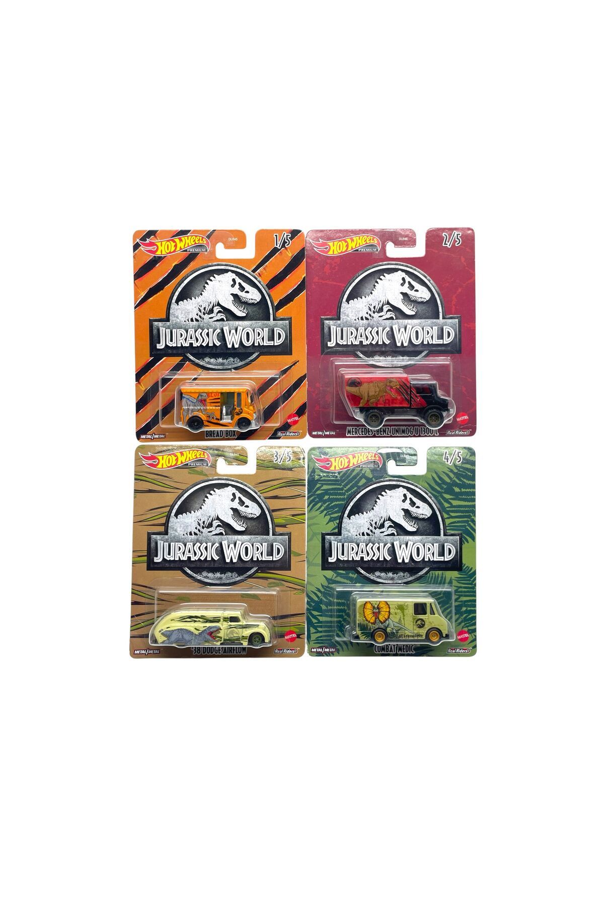 SCOWETTO Hot Wheels Jurassıc World Arabalar 4 Lü Set