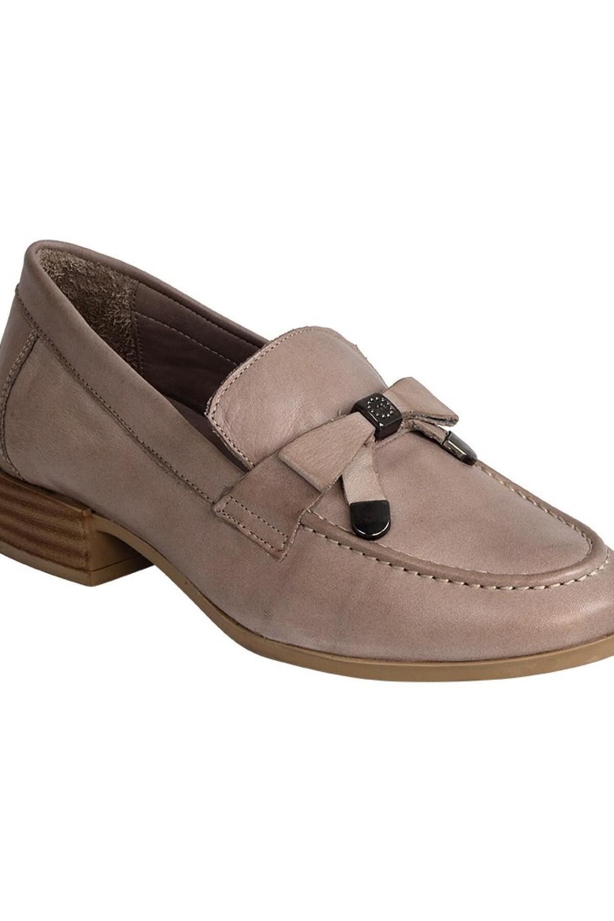 Mammamia D25Ya-3365 Kadın Deri Loafer Ayakkabı