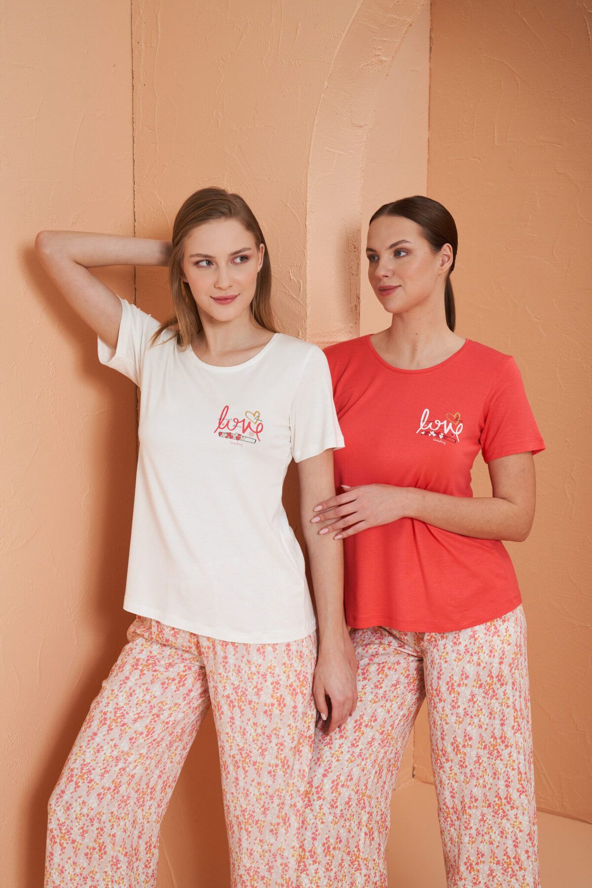 PJS KADIN YAZLIK PEMBE KAPRİ SET
