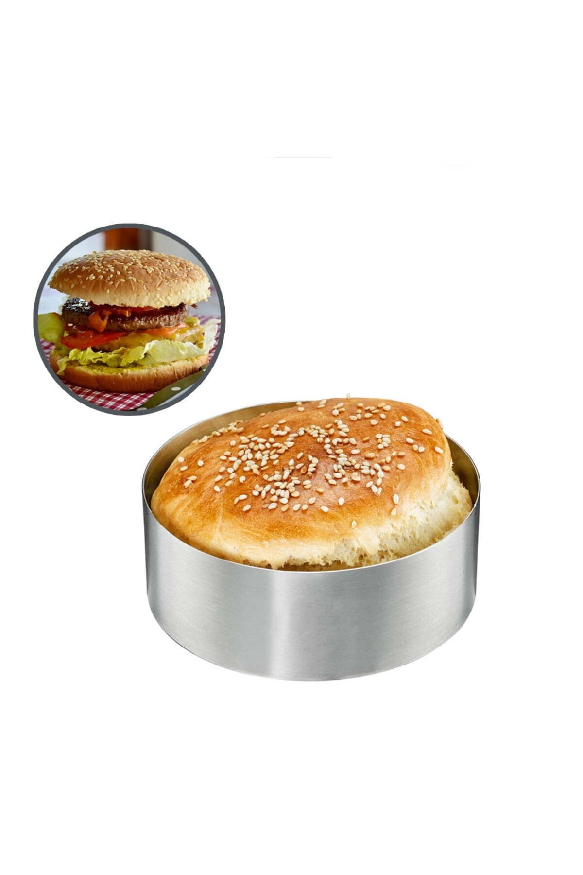 PastaLife Hamburger Ekmeği Kalıbı-Parfe Kalıbı Yuvarlak 2,5h*4 cm
