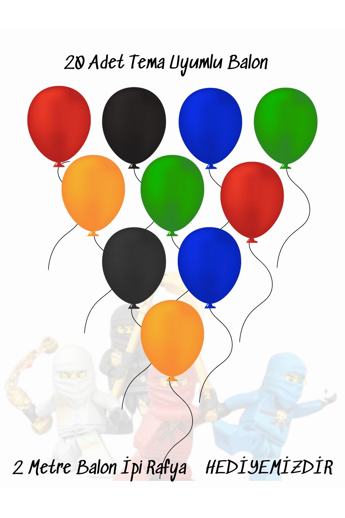 snowparty Ninjago Tema Uyumlu Doğum Günü Parti Balonu