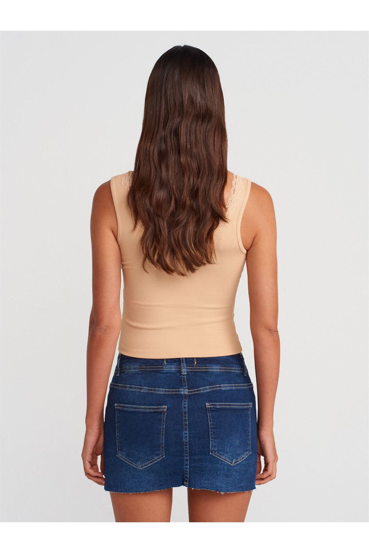 Dilvin 71981 Dilvin Likralı Kısa Denim Şort