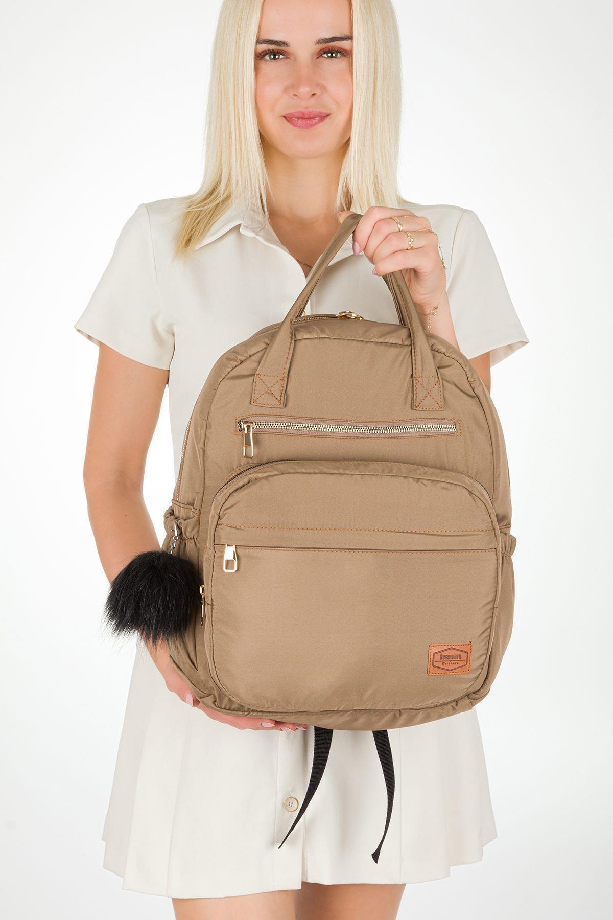 Papyon Baby Kids Bondit Kumaş Anne Bebek Bakım Sırt Çantası Biberon Termos Gözlü fotoğrafı 2 (önizleme)