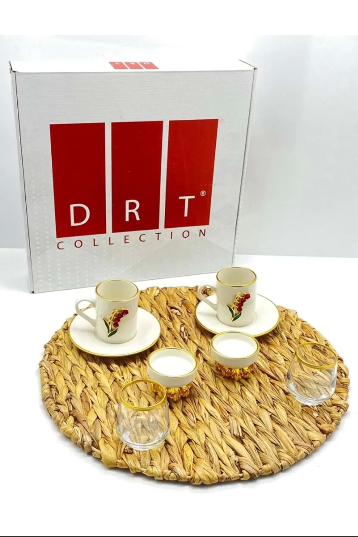 PRATİKOBA Collection Kahve Seti Lale Royaleks-DRT-6060-5