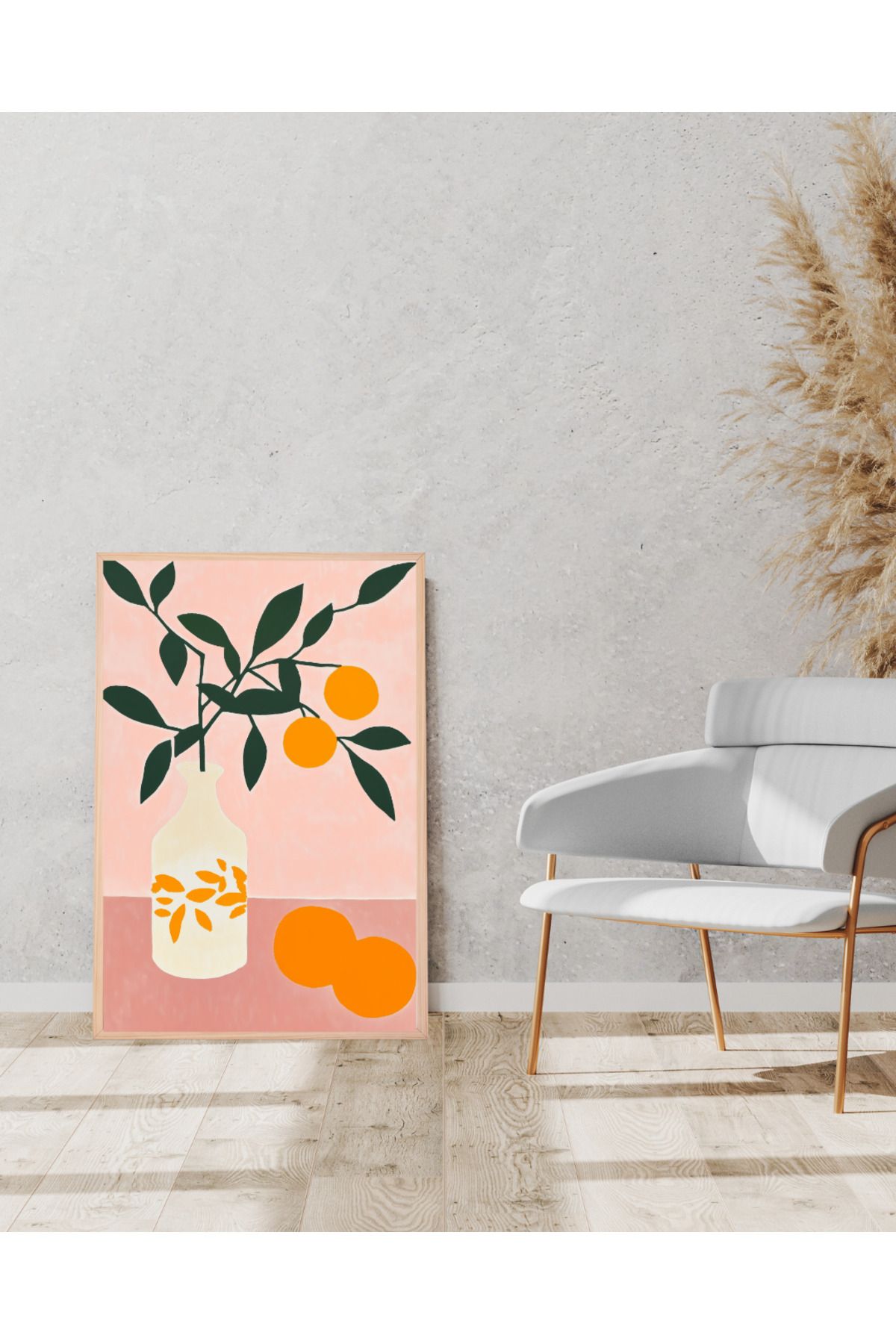 Tuba Decor Tek parça Ahşap Çerçeve Görünümlü MDF Tablo
