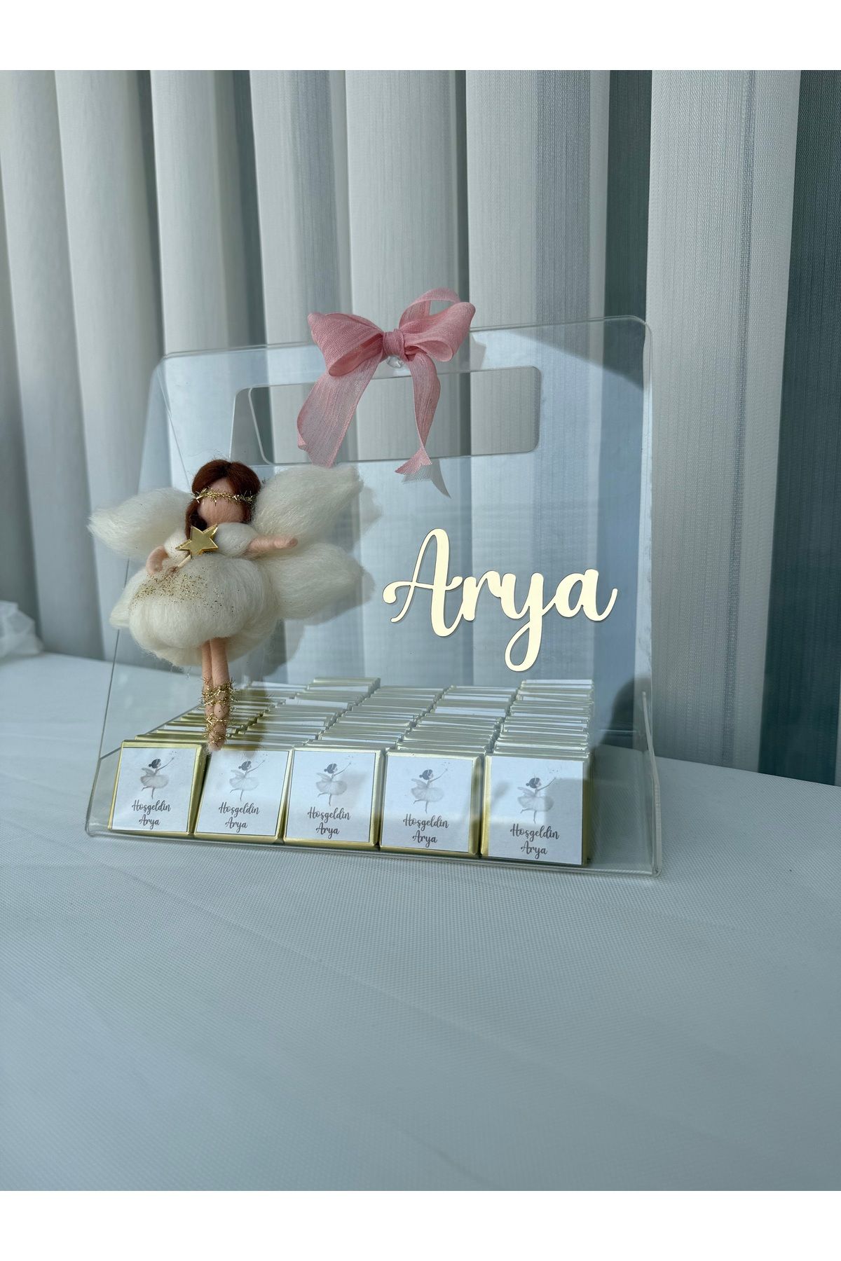 Karudesignn PERİ KIZLI PLEKSİ ÇANTA ÇİKOLATA