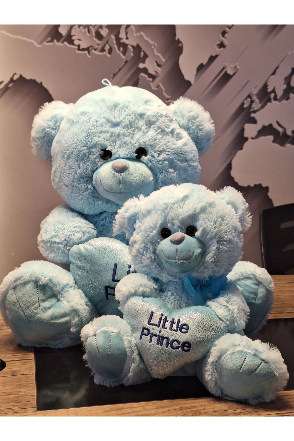Halley Peluş Oyuncak LİTTLE PRİNCESS MAVİ BABA ÇOCUK PELUŞ AYICIK 45 CM