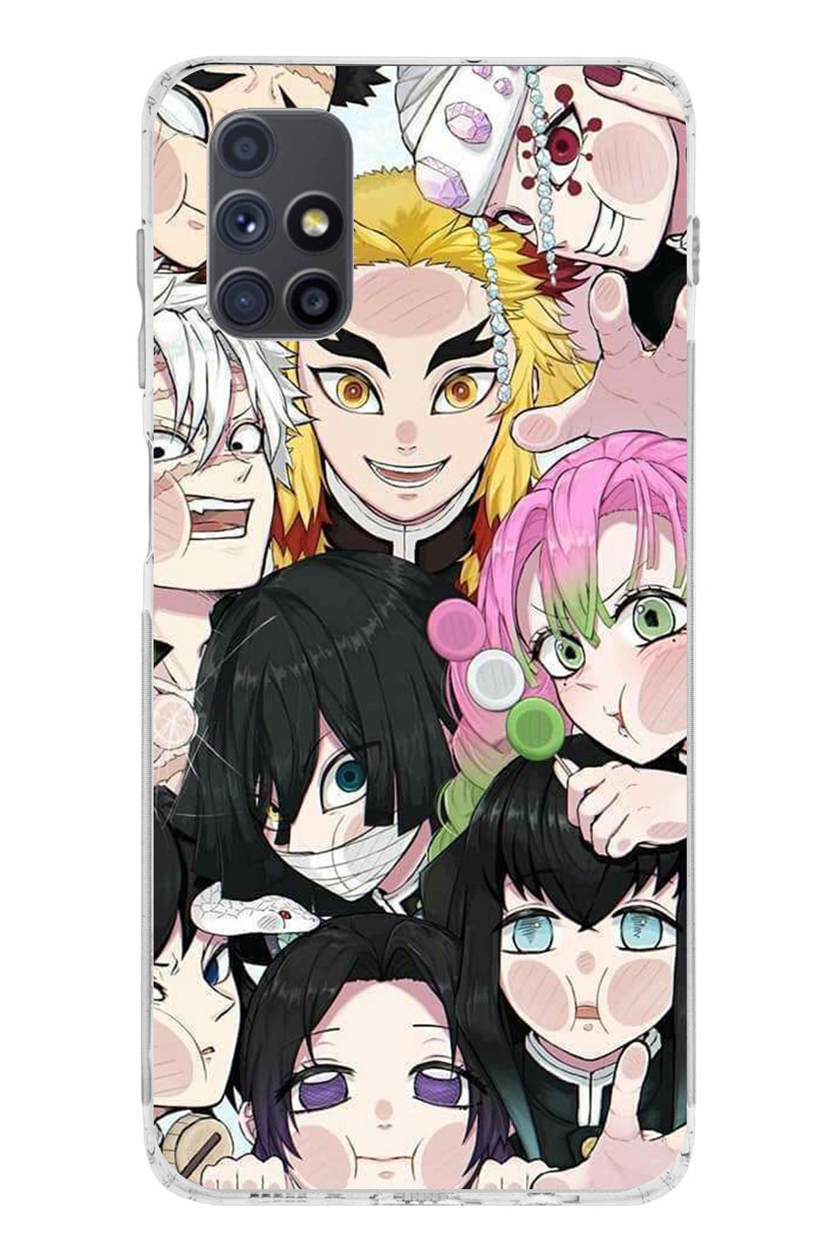 TechTree Samsung Galaxy M51 Uyumlu Demon Slayer Manga Şeffaf Silikon Kılıf