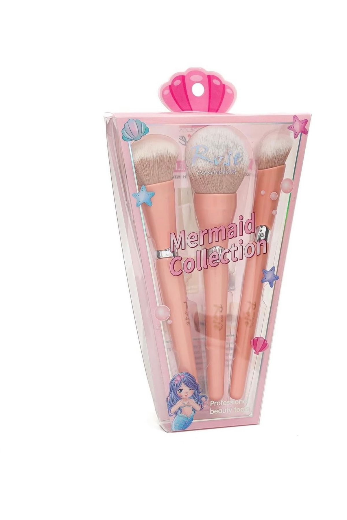 Rose 3lü Makyaj Fırça Seti 0022