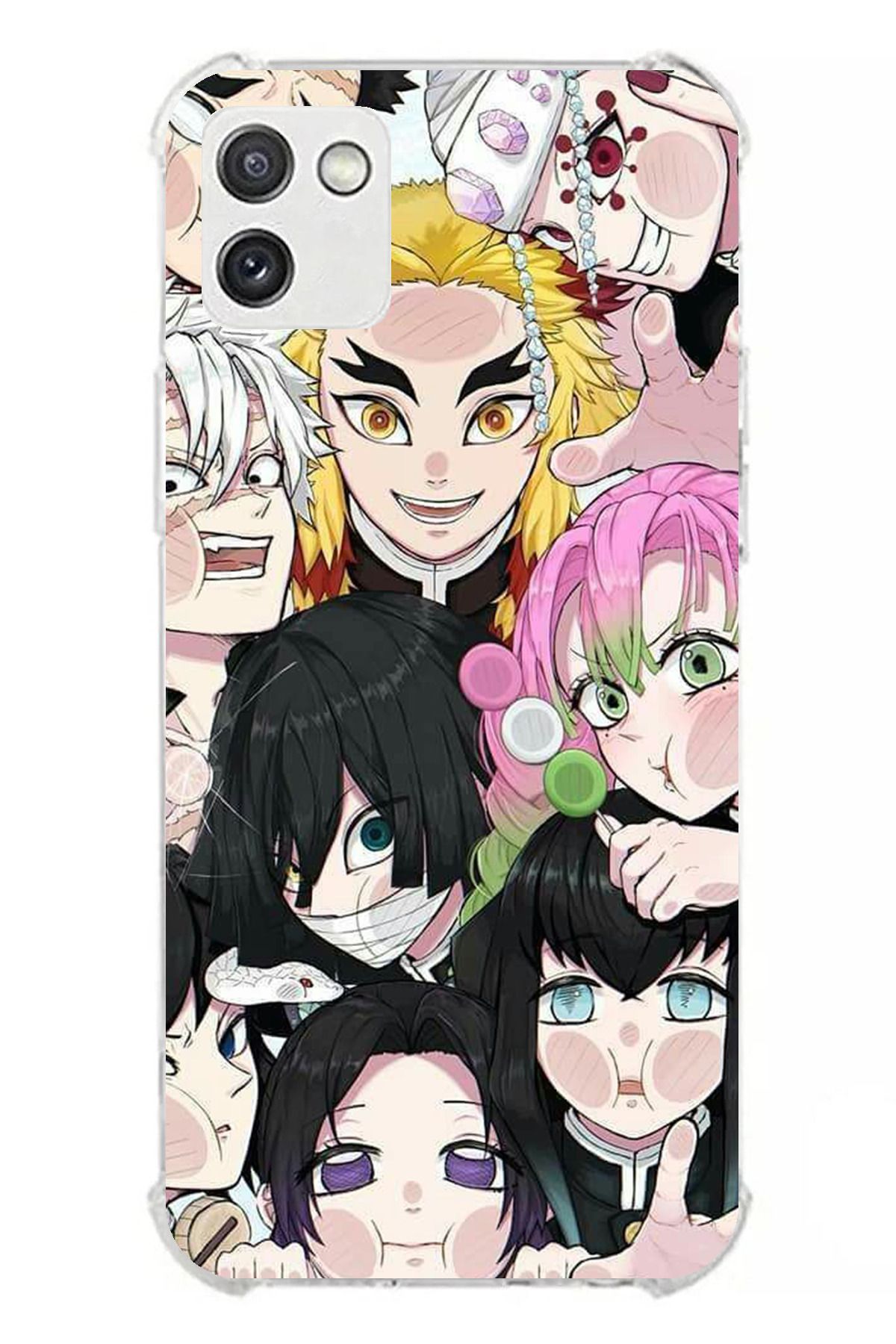 TechTree Samsung Galaxy A03 Uyumlu Demon Slayer Manga Şeffaf Silikon Kılıf