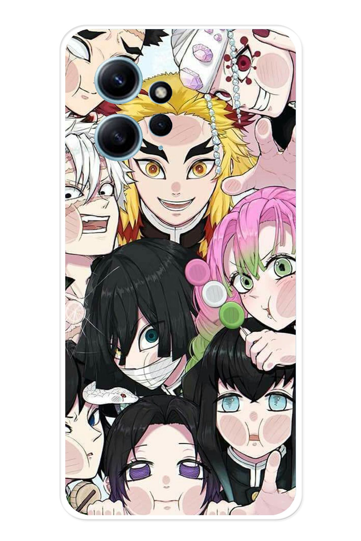 TechTree Redmi Note 12 4G Uyumlu Demon Slayer Manga Şeffaf Silikon Kılıf