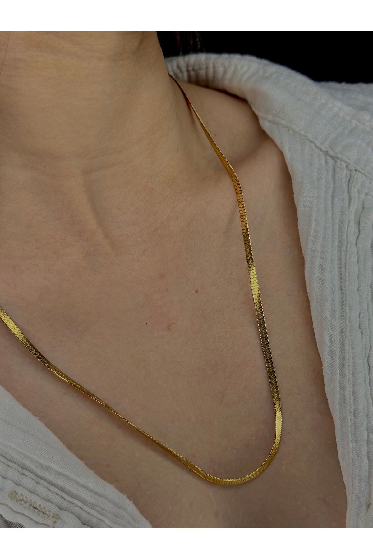 LEROSY CO Ezme İtalyan Zincir Gold Çelik Kadın