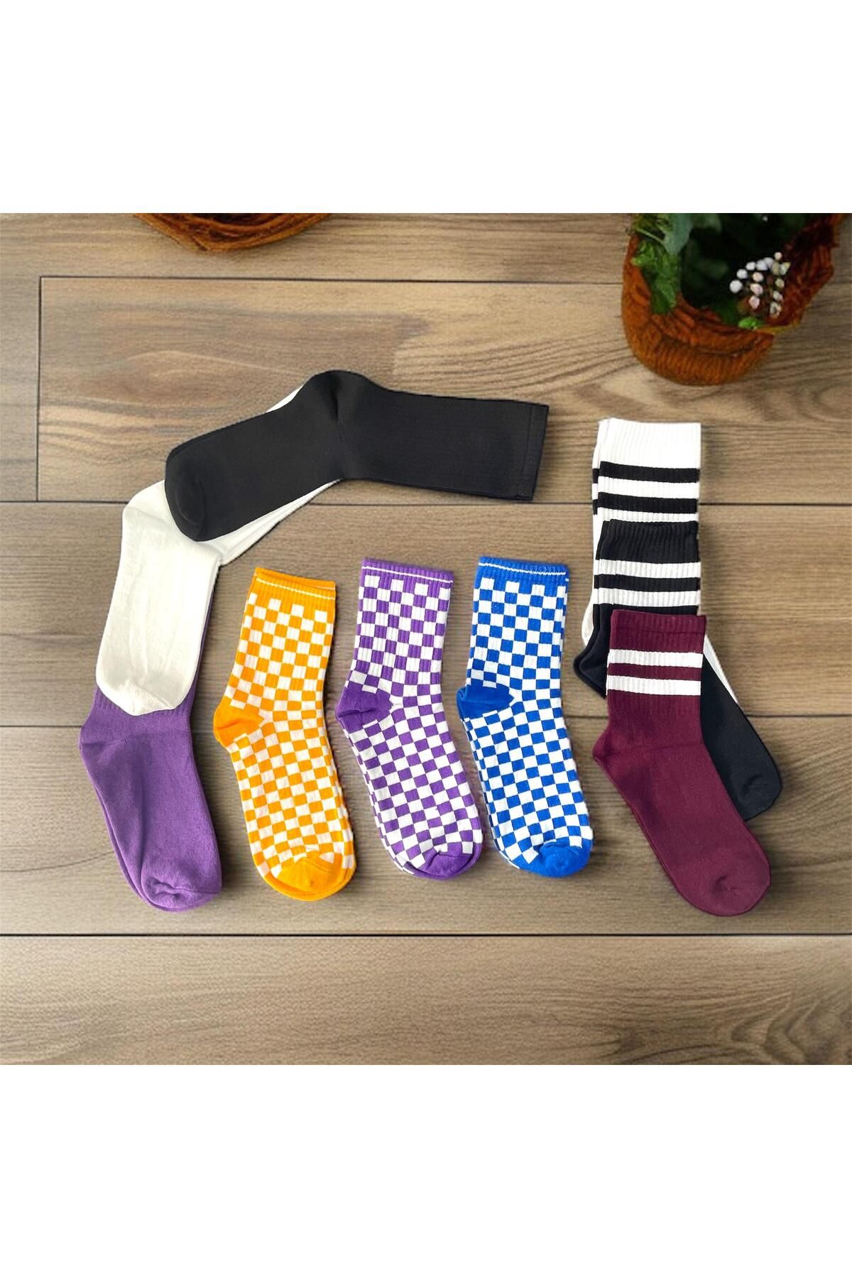 Lescho unisex çorap 9'lu