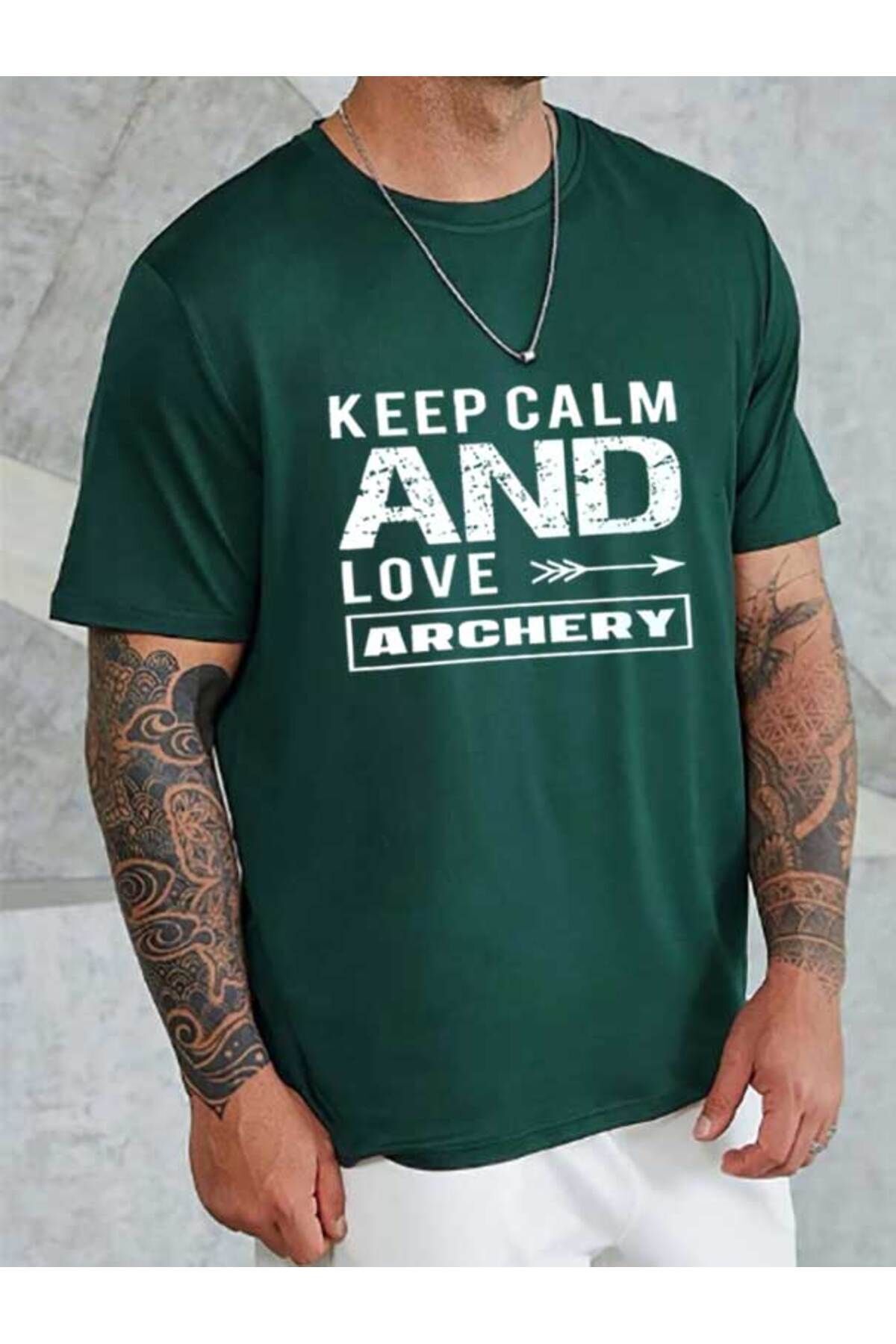 Tarzsokak Unisex Keep Calm Bisiklet Yaka