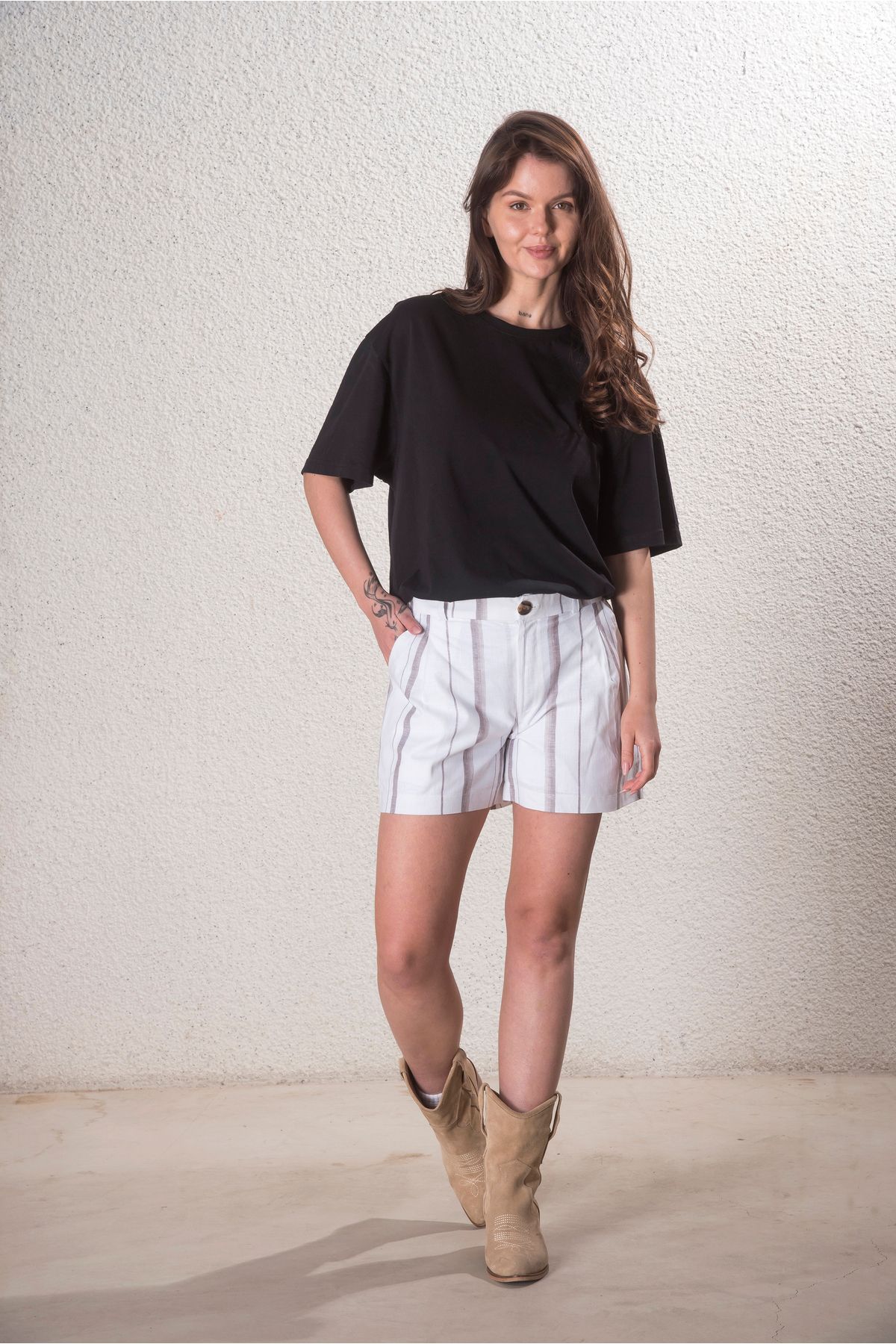Voguso %100 Pamuk Oversize Kadın T-Shirt