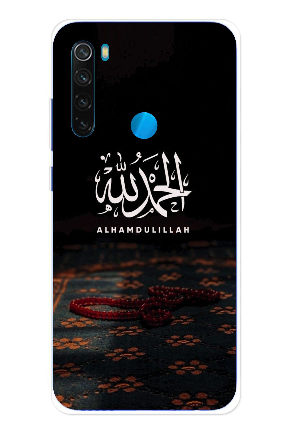 TechTree Redmi Note 8 Uyumlu Elhamdülillah Tesbih Şeffaf Silikon Kılıf