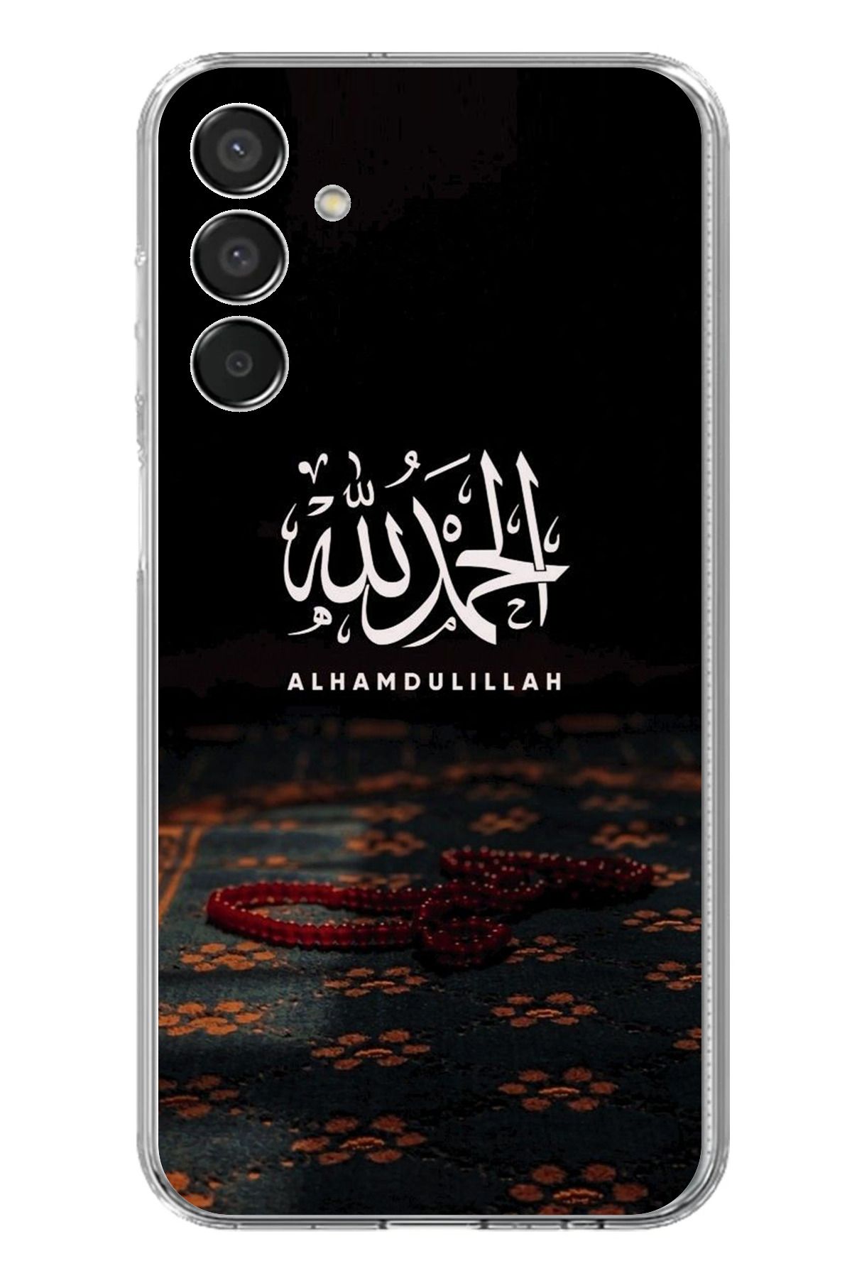 TechTree Samsung Galaxy M15 Uyumlu Elhamdülillah Tesbih Şeffaf Silikon Kılıf