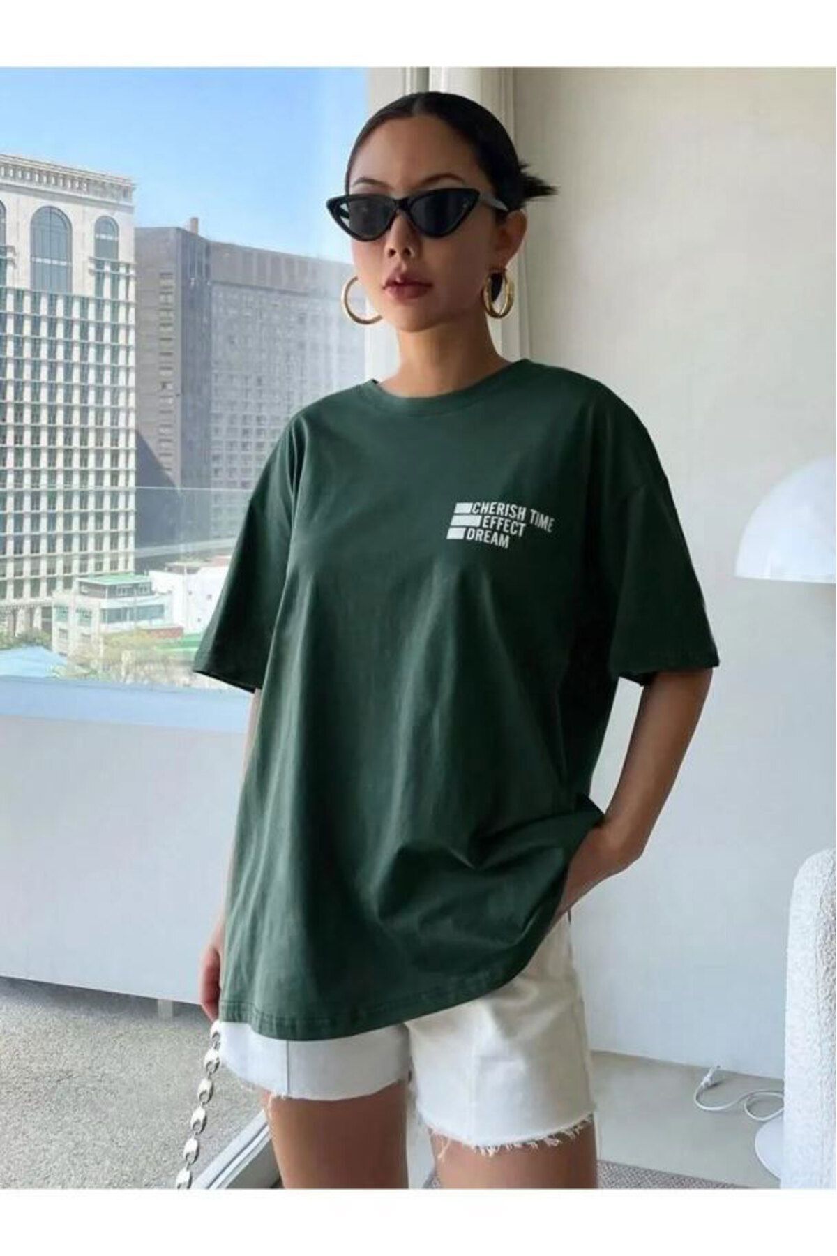 Tarzsokak Cherish Time Effect Baskılı Unisex