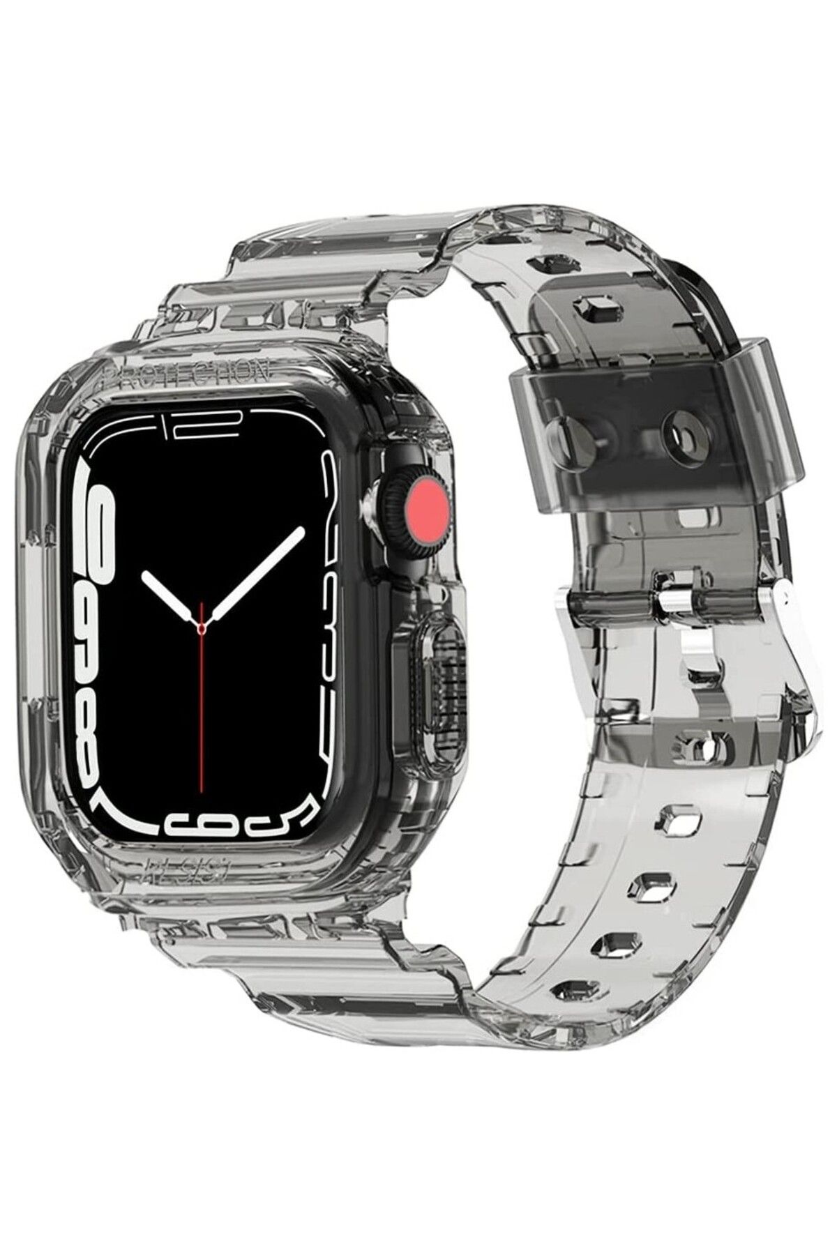 Dmay Apple Watch Ultra - 49MM Uyumlu 2in1 Tam Koruma Silikon Kordon Kılıf
