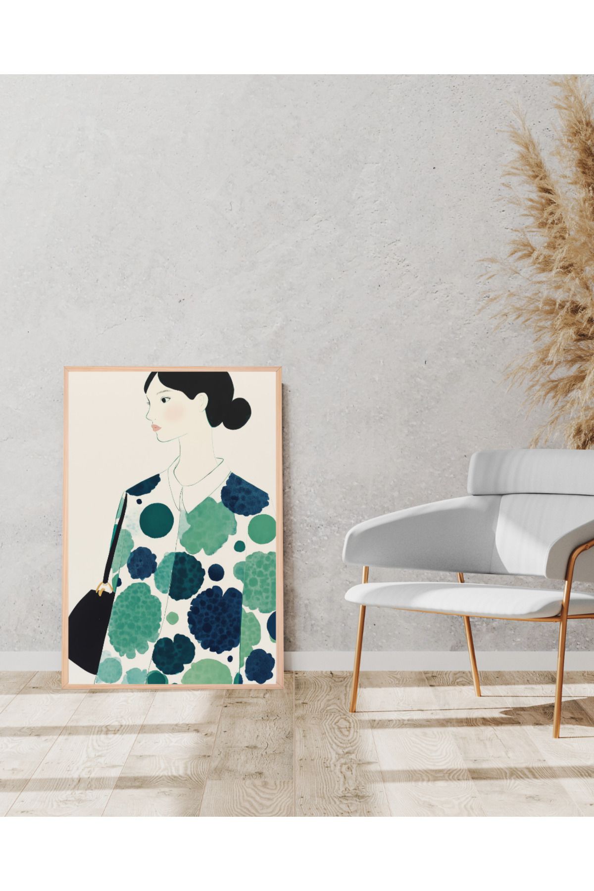 Tuba Decor Tek parça Ahşap Çerçeve Görünümlü MDF Tablo