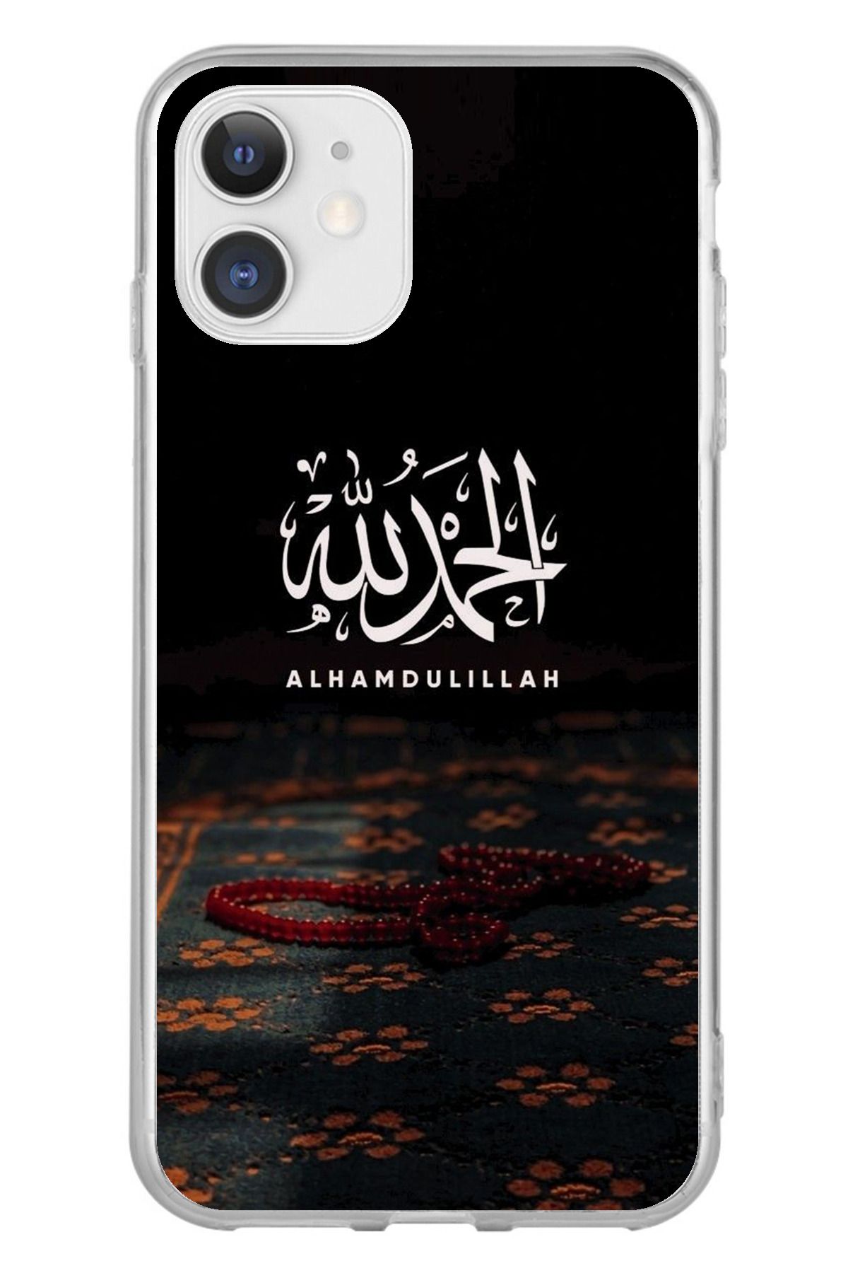 TechTree iPhone 11 Uyumlu Elhamdülillah Tesbih Şeffaf Silikon Kılıf