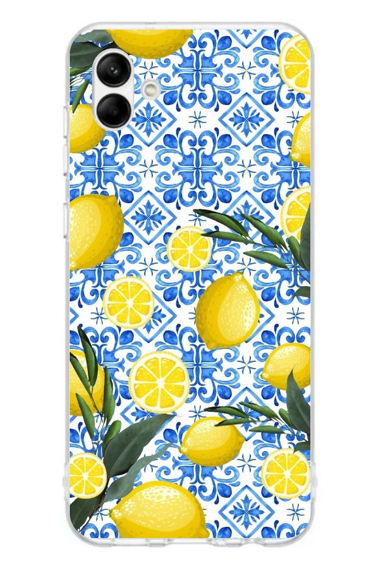 TechTree Samsung Galaxy A06 Uyumlu Limon Sulu Boya Şeffaf Silikon Kılıf