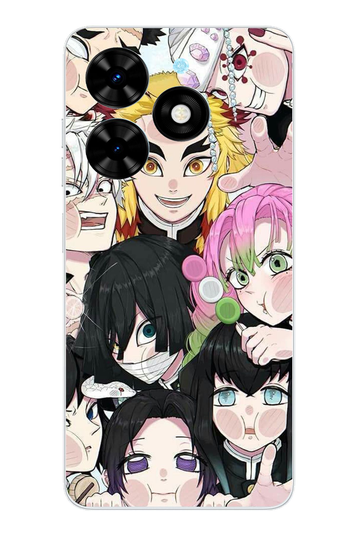 TechTree Tecno Spark Go 2024 Uyumlu Demon Slayer Manga Şeffaf Silikon Kılıf