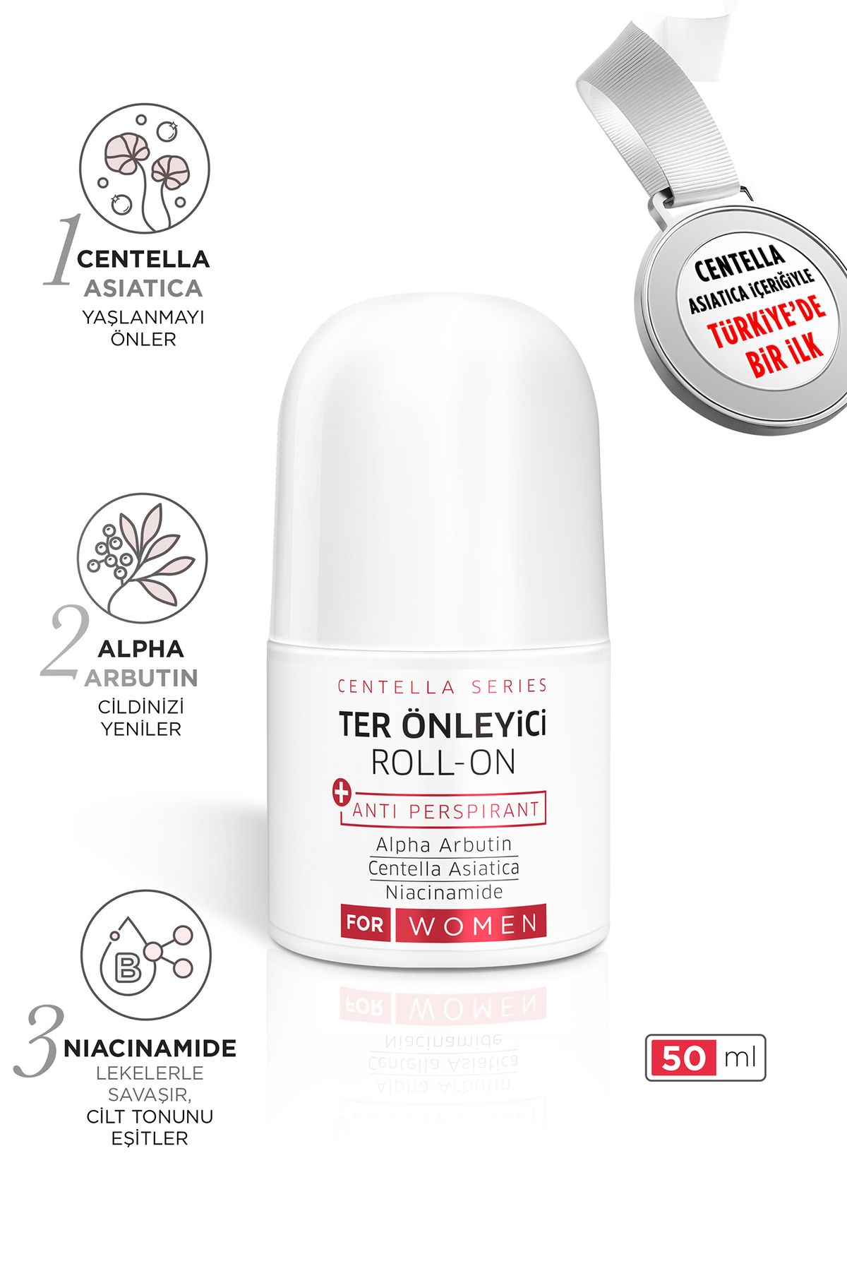 Kadın Beyazlatıcı Etkili Ter Önleyici Roll-on Antiperspirant 50ml