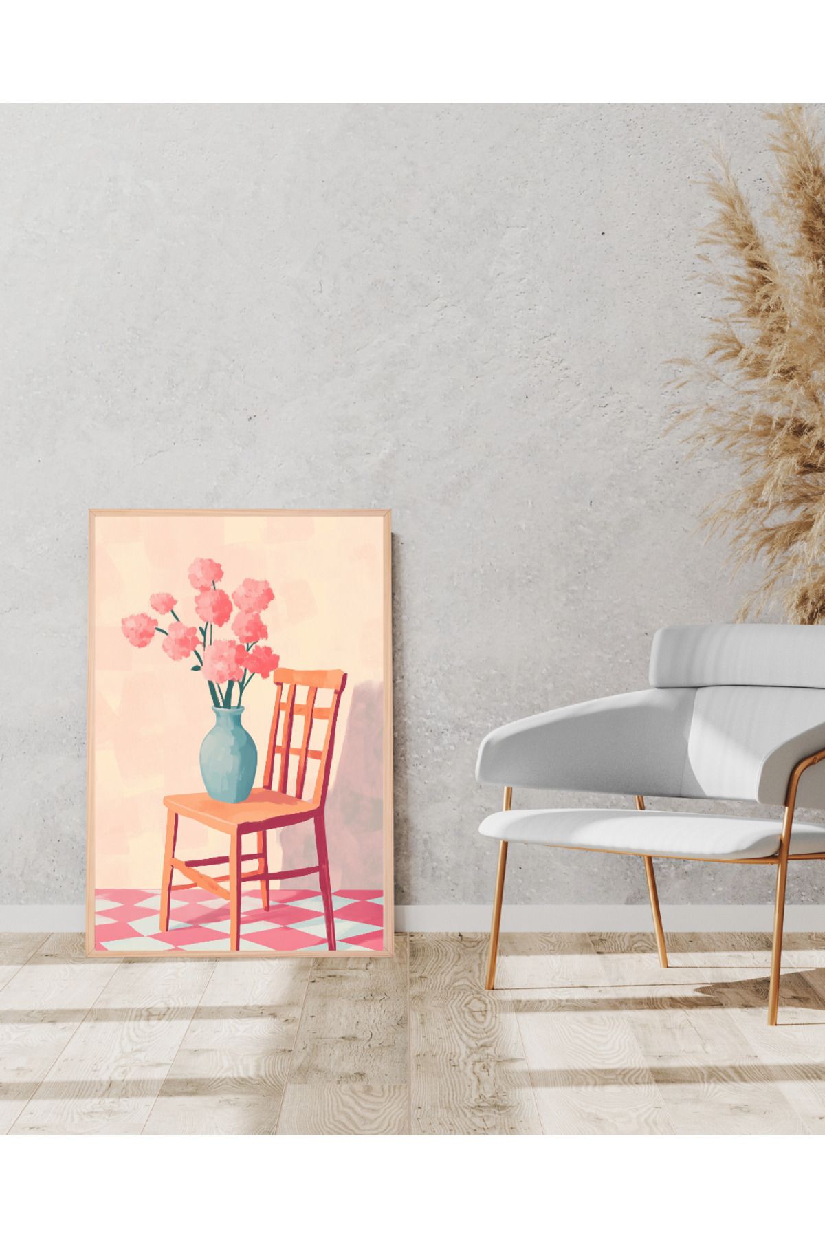 Tuba Decor Tek parça Ahşap Çerçeve Görünümlü MDF Tablo