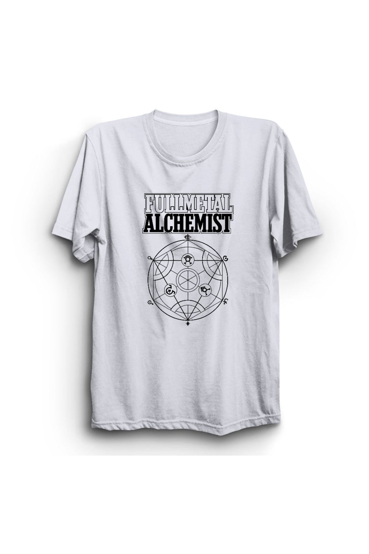 The Fame Fullmetal Alchemist, Anime Manga, Symbol Baskılı Unisex %100 Pamuk Tişört