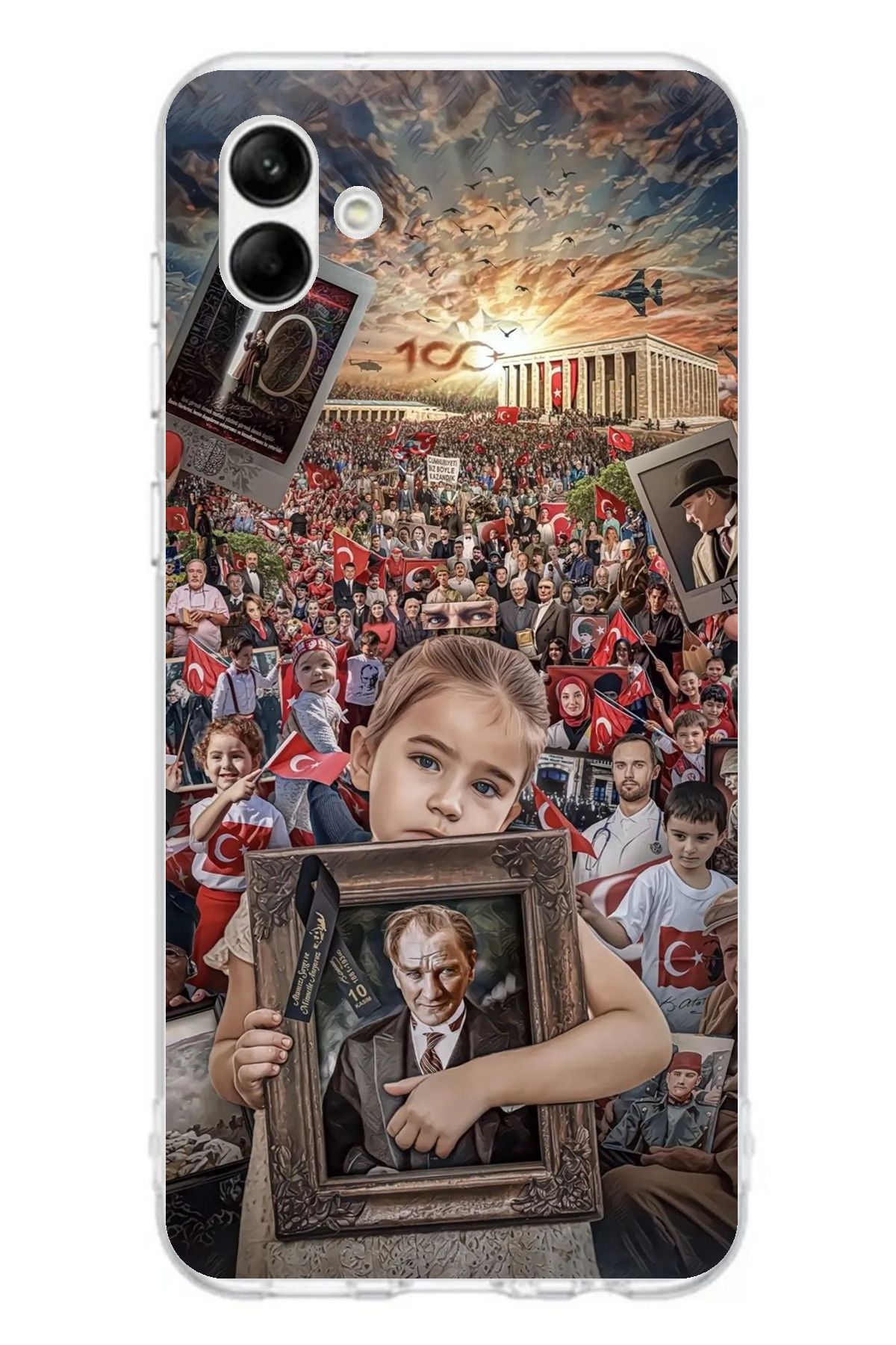 TechTree Samsung Galaxy A06 Uyumlu Anıtkabir Atatürk Portre Şeffaf Silikon Kılıf