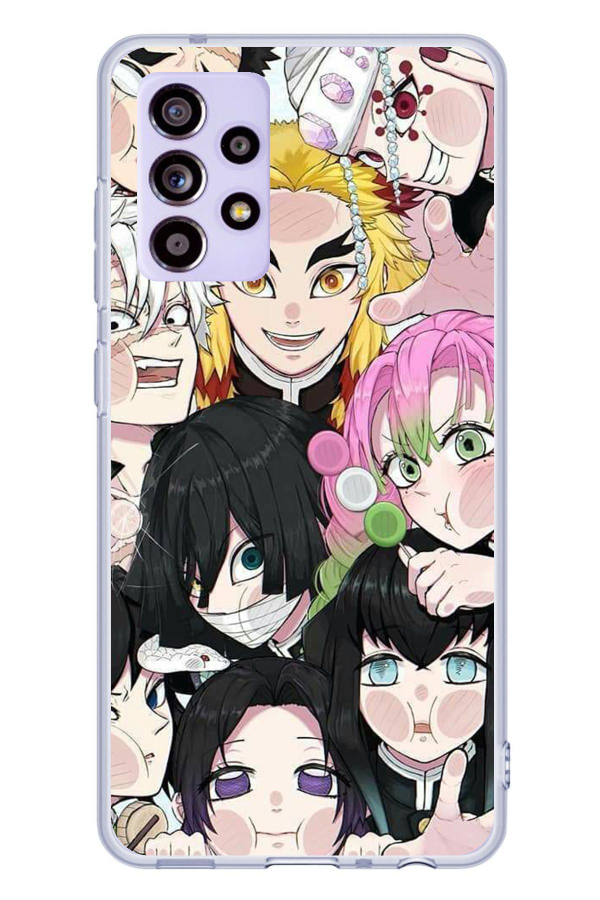 TechTree Samsung Galaxy A52 - A52S Uyumlu Demon Slayer Manga Şeffaf Silikon Kılıf