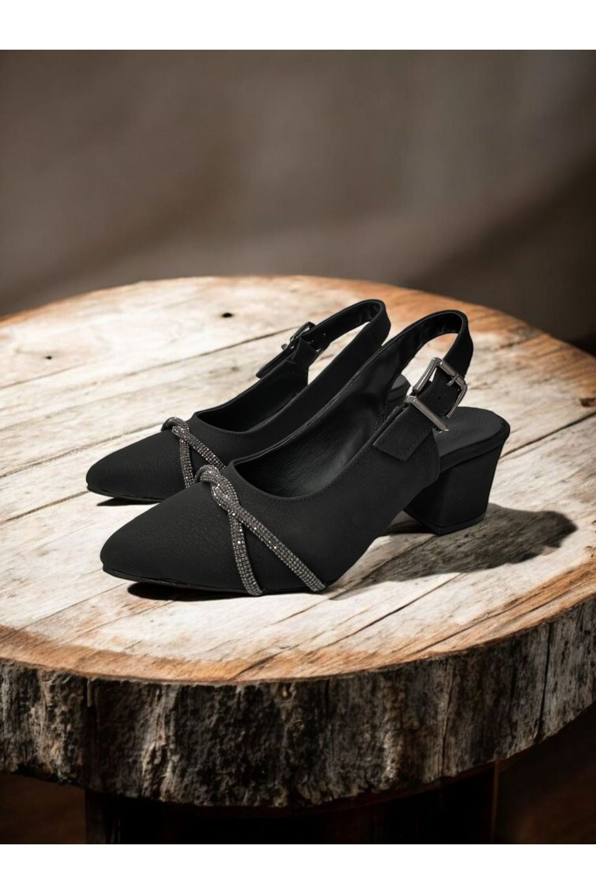 Shoes Siyah cild 5cm topuk boy