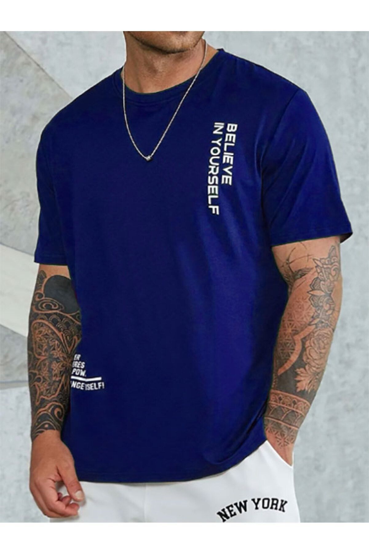 Tarzsokak Unisex Believe Baskılı Bisiklet Yaka