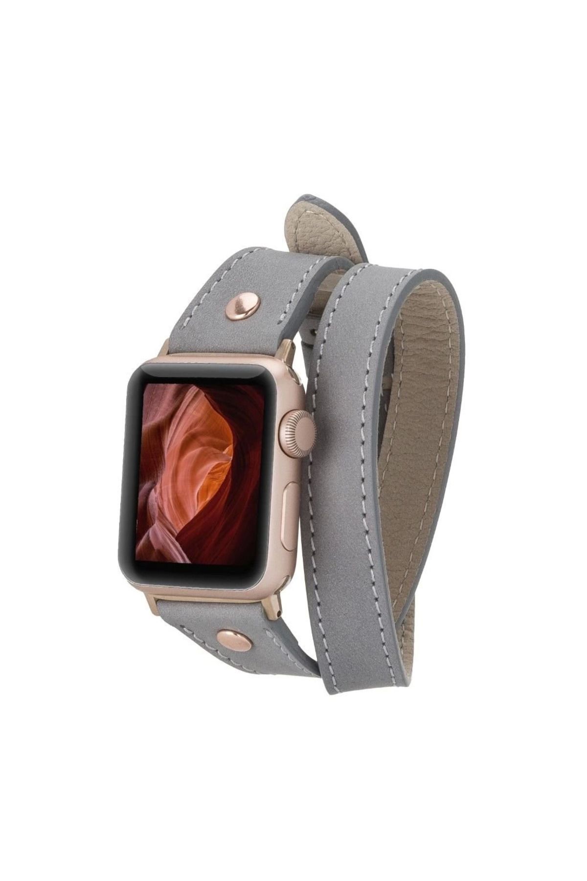 Angoravi Watch Uyumlu Deri Kordon 42-44-45mm Slim Dt Rgrst9