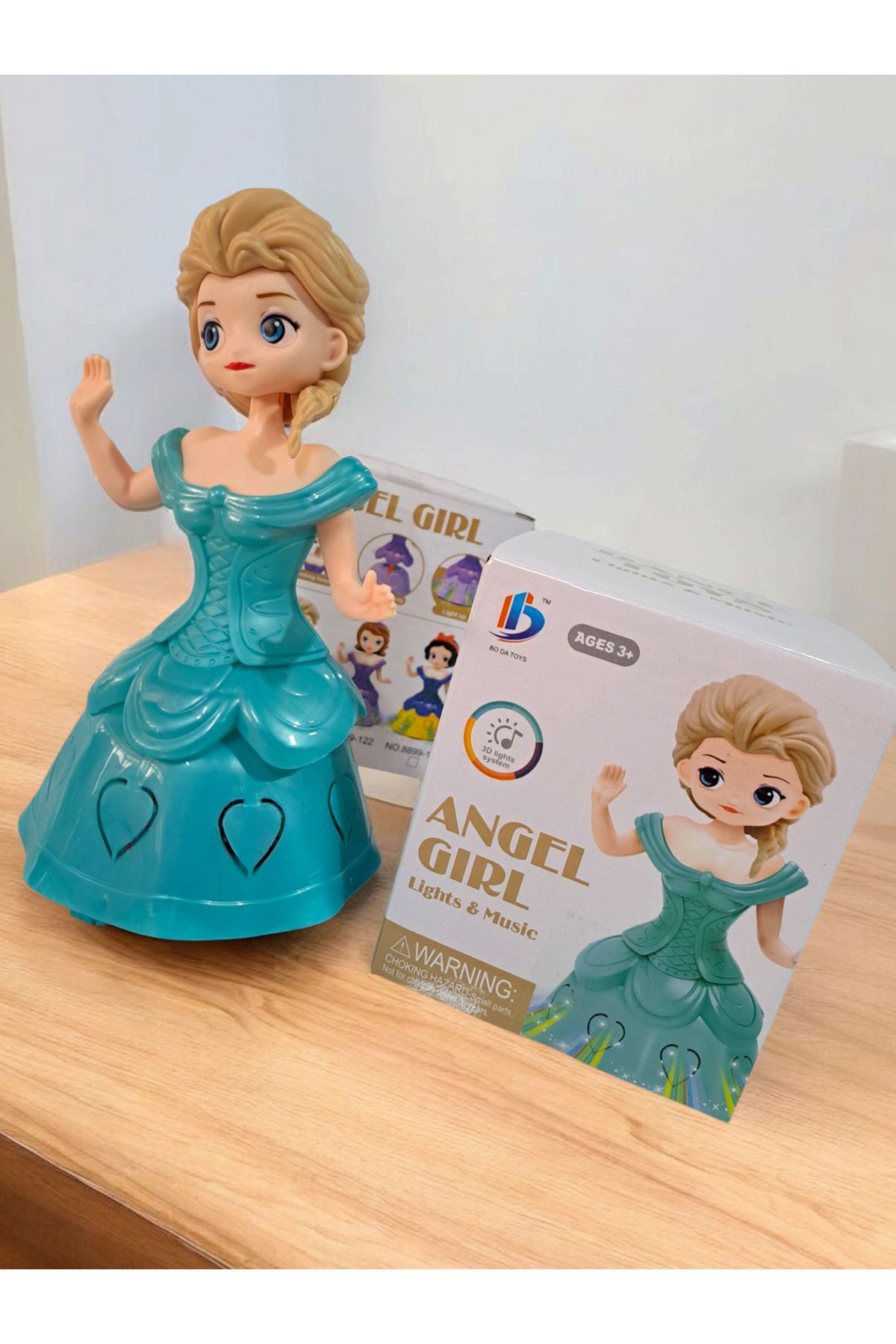 ALYTOYS Oyuncak Sesli Işıklı Müzikli Dönen Bebek 16x8cm Karakter Bebek