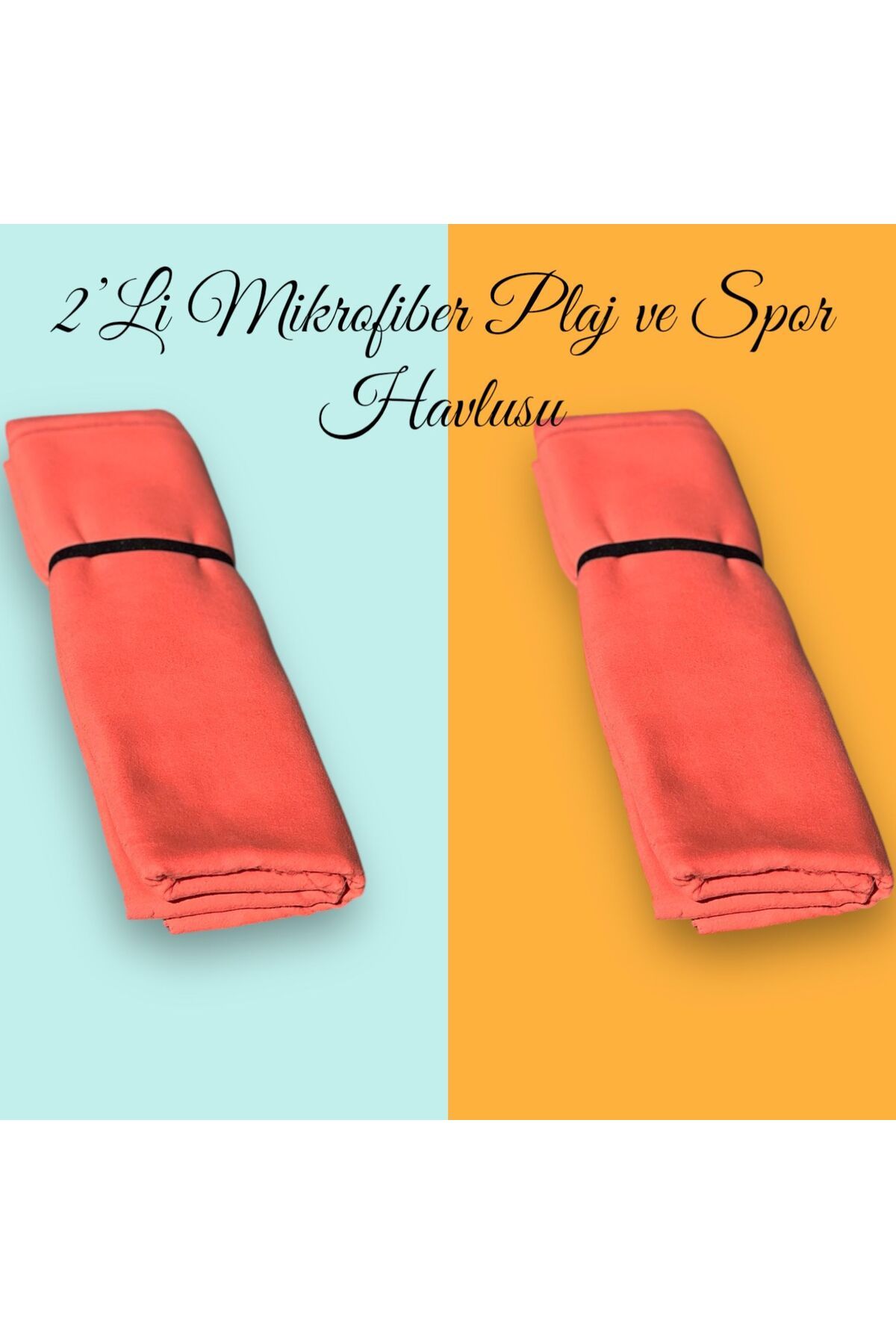 VAD 2'li MİKROFİBER ÇABUK KURUYAN PLAJ HAVLUSU 70x150 cm