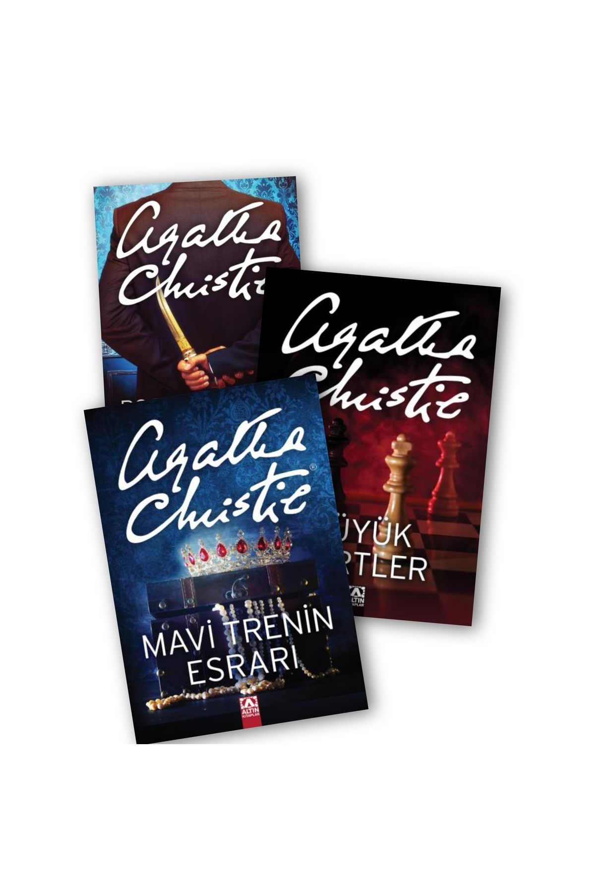 Altın Kitaplar Hercule Poirot 2. Üçleme Roger Ackroyd C.. - Büyük Dörtler - Mavi Trenin Esrarı Agatha Christie