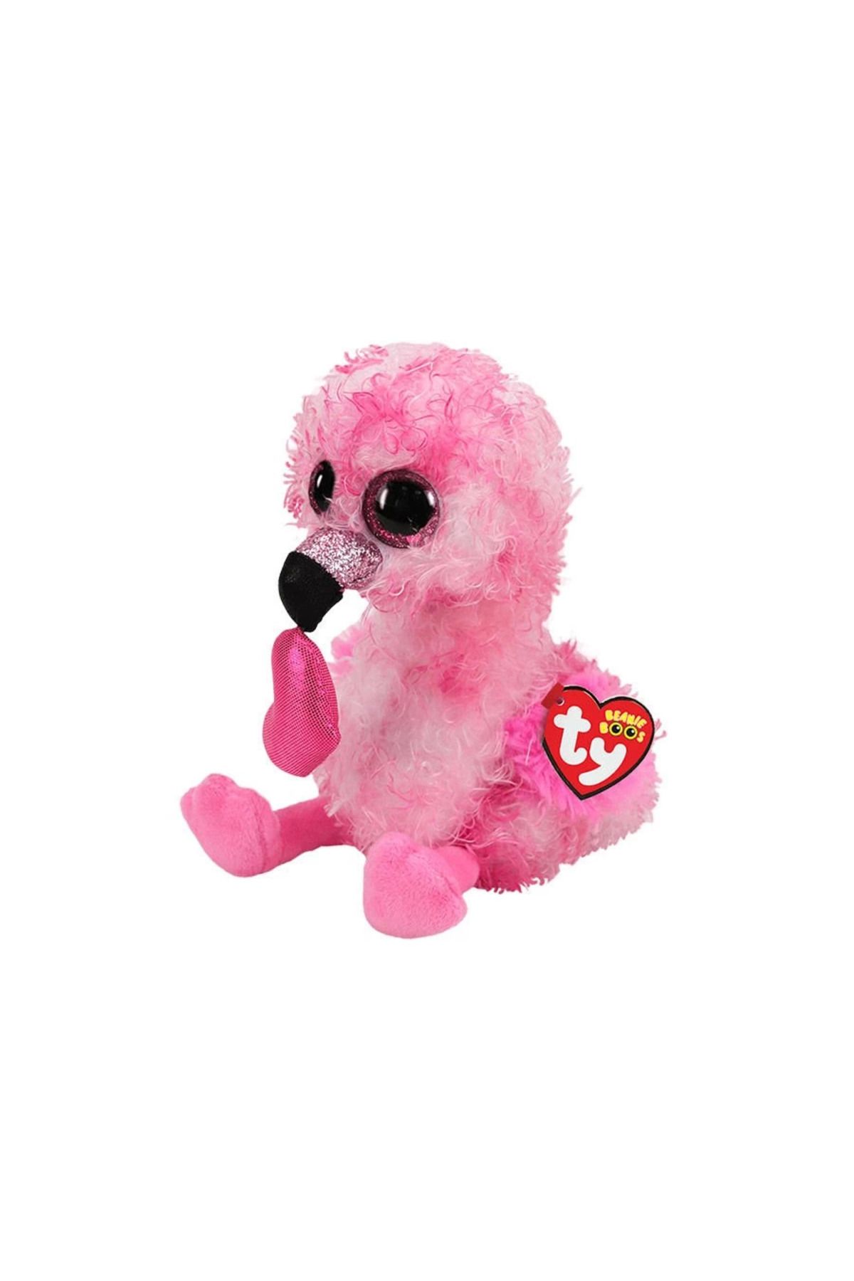 Angoravi Ty Beanie Boos Kalpli Flamingo Peluş Dainty 15 cm