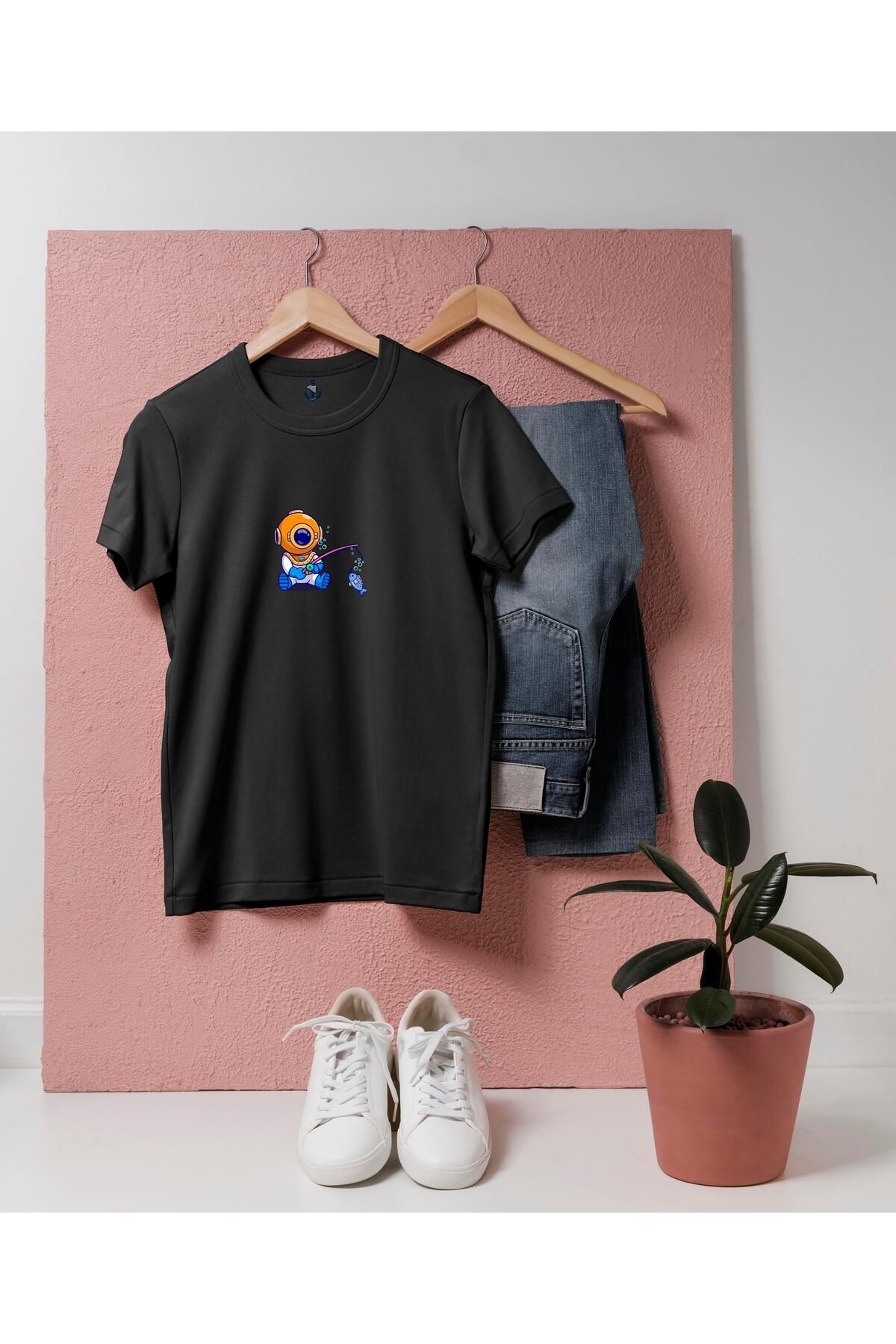 bahriyeli.jpeg Oversize Fisherman Diver / Balıkçı Dalgıç tasarım unisex T-shirt