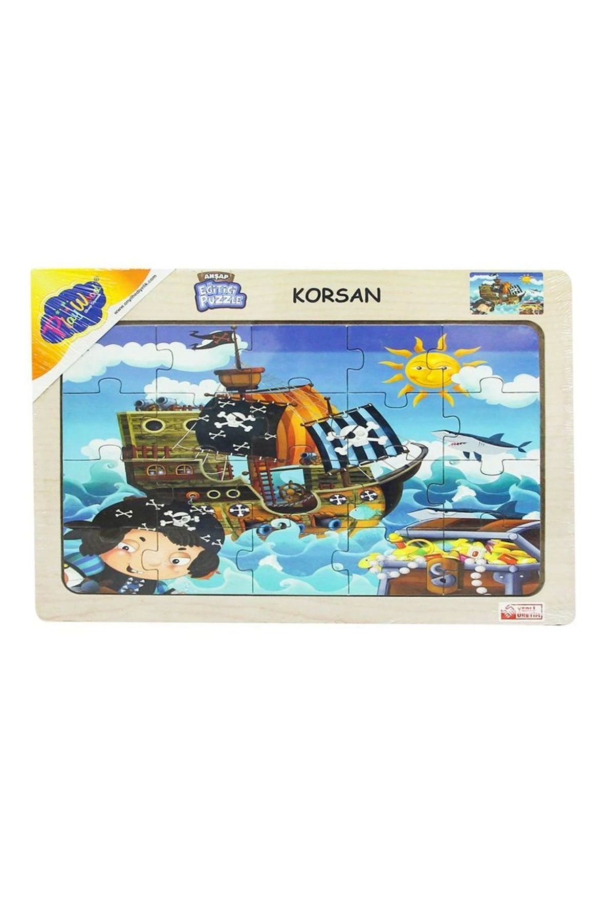 DENİZBİLİŞİM 53/54/55/56 Ahşap Eğit.puzzle Korsan