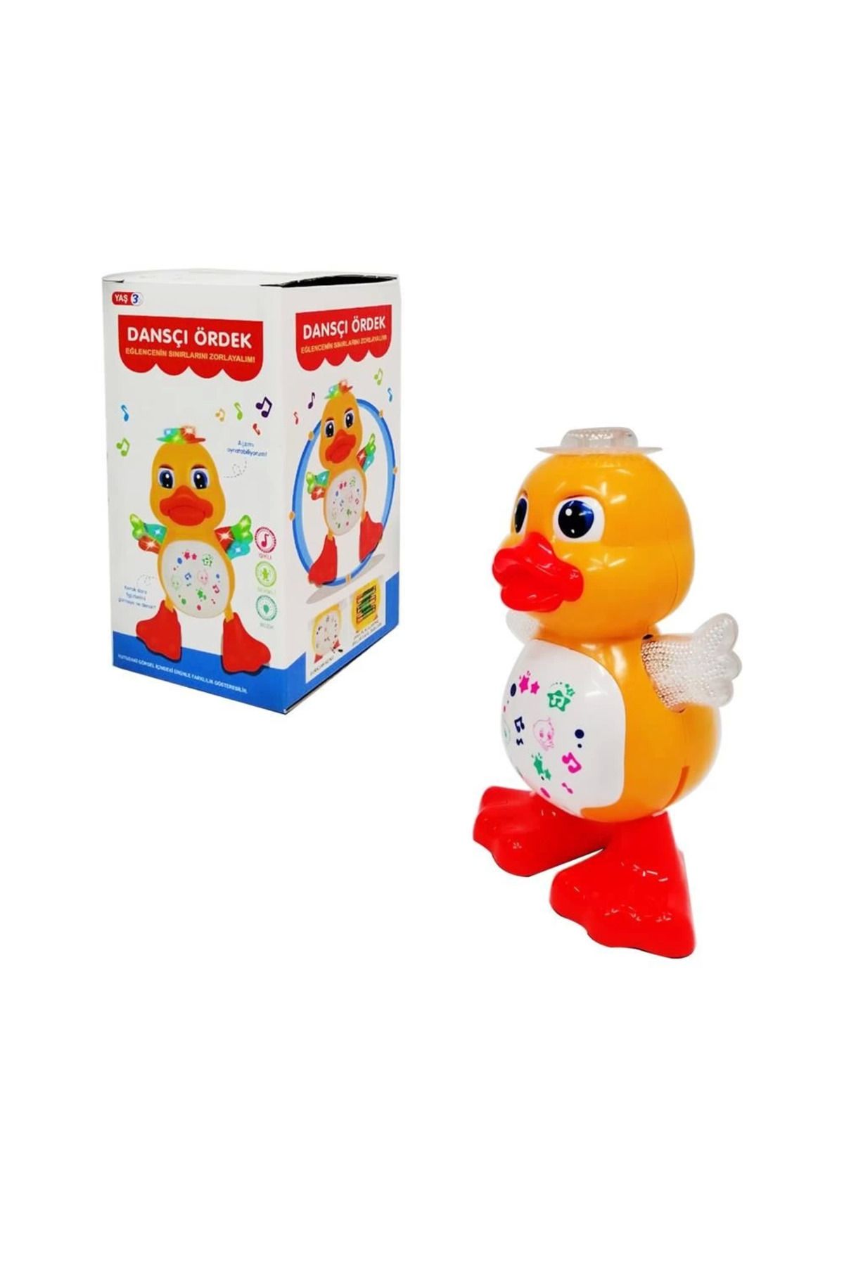 DENİZBİLİŞİM Pilli Işıklı Müzikli Danscı Ördek Oyuncak
