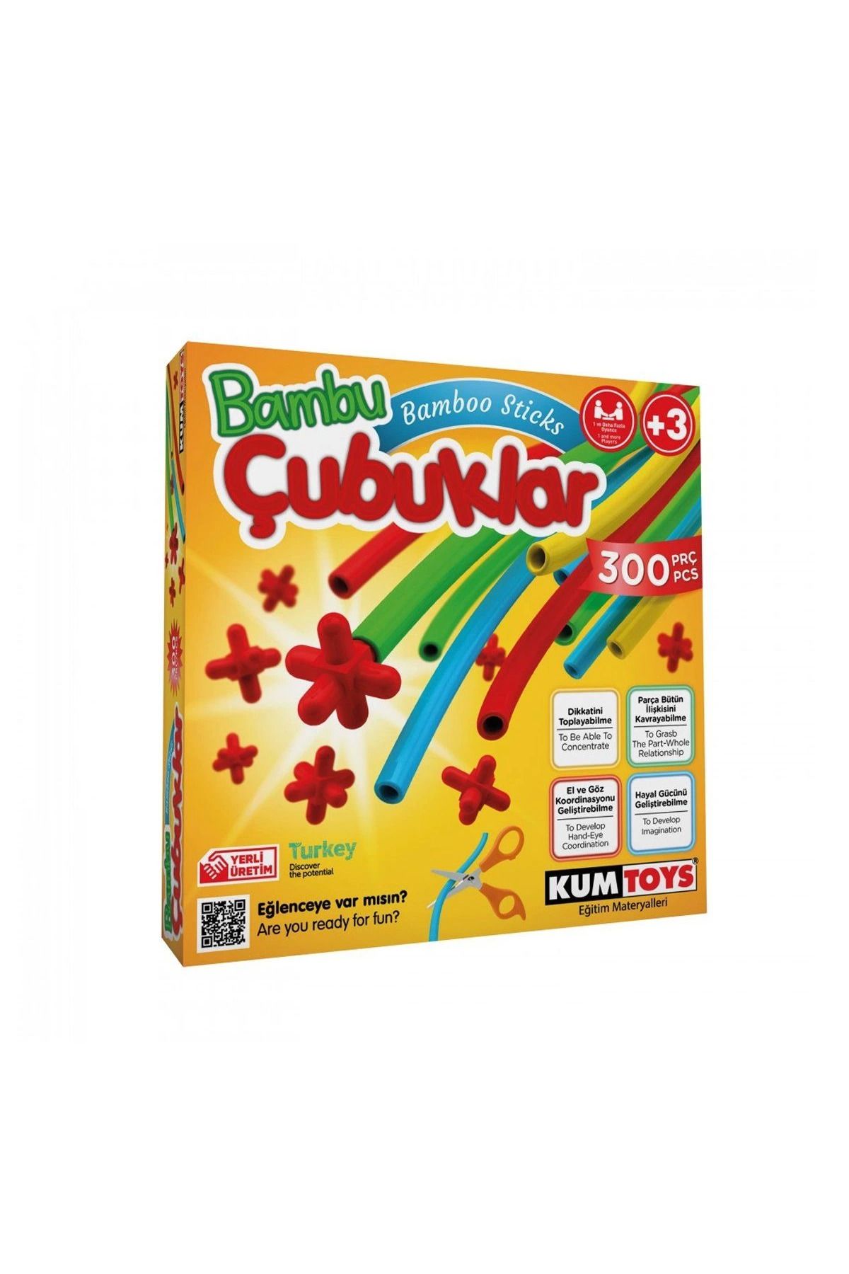 hayalimsah 5462 KumToys, Bambu Çubuklar - 300 parça / +3 yaş