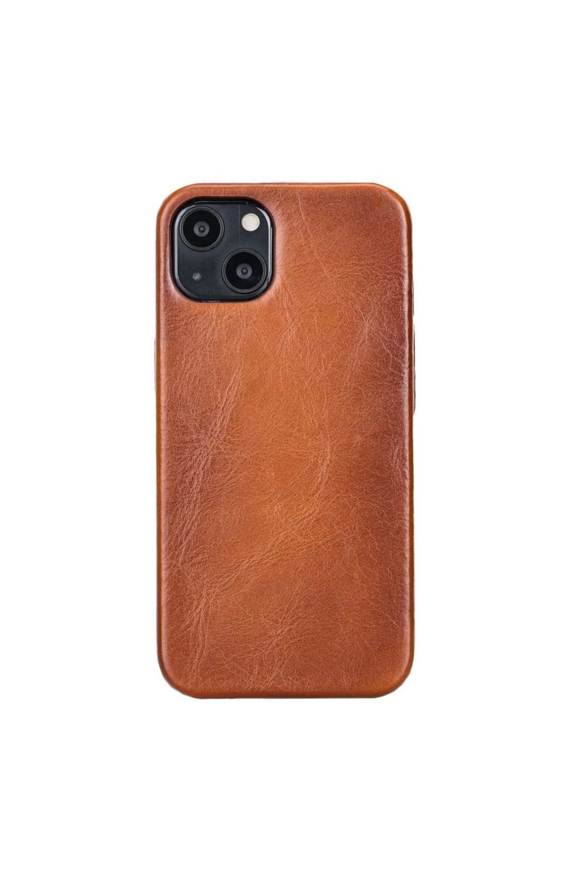 Angoravi Apple iPhone 13 Mini Uyumlu Deri Arka Kapak ROCK RST2EF Taba