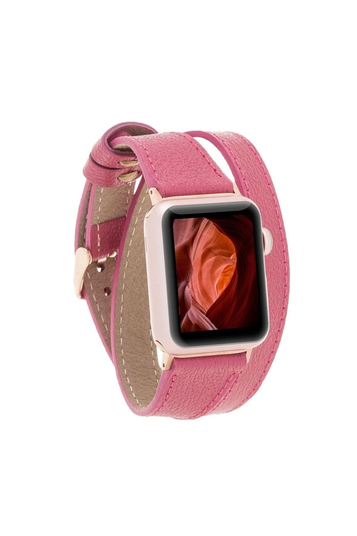 Angoravi Apple Watch Uyumlu Deri Kordon 42-44-45mm DT CP4